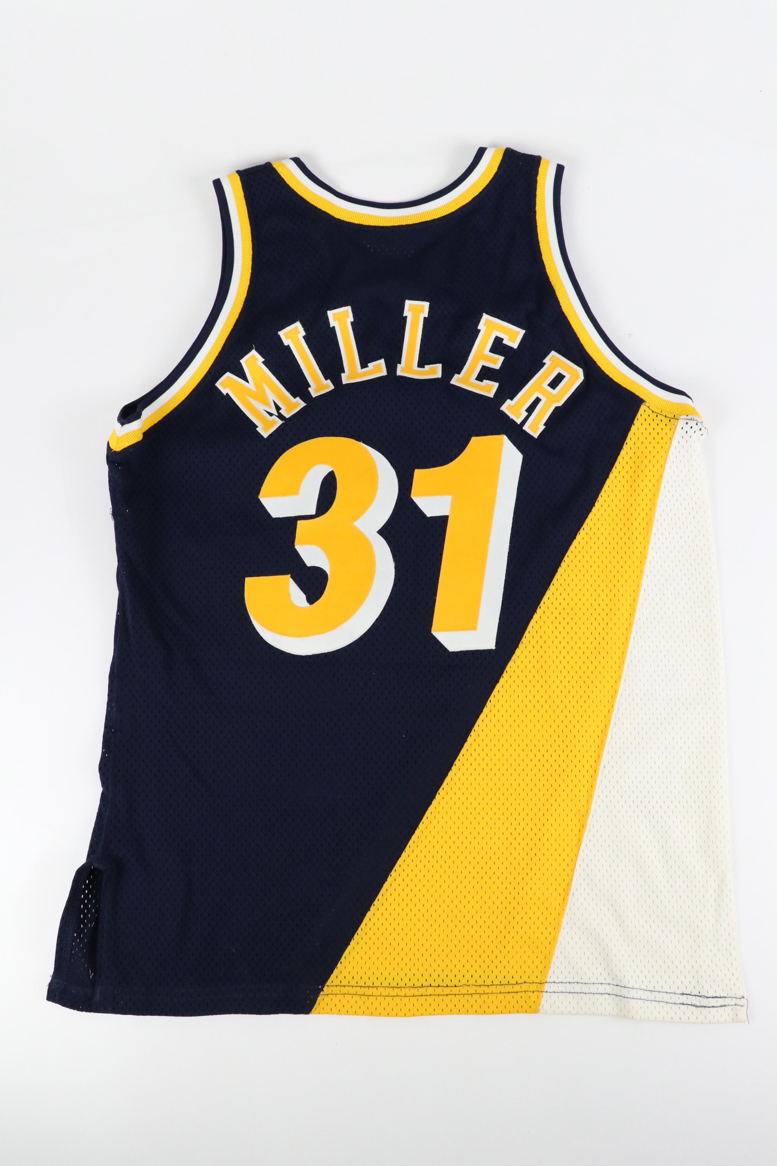 Reggie Miller Indiana Pacers Authentic Jersey with Basketball Cards