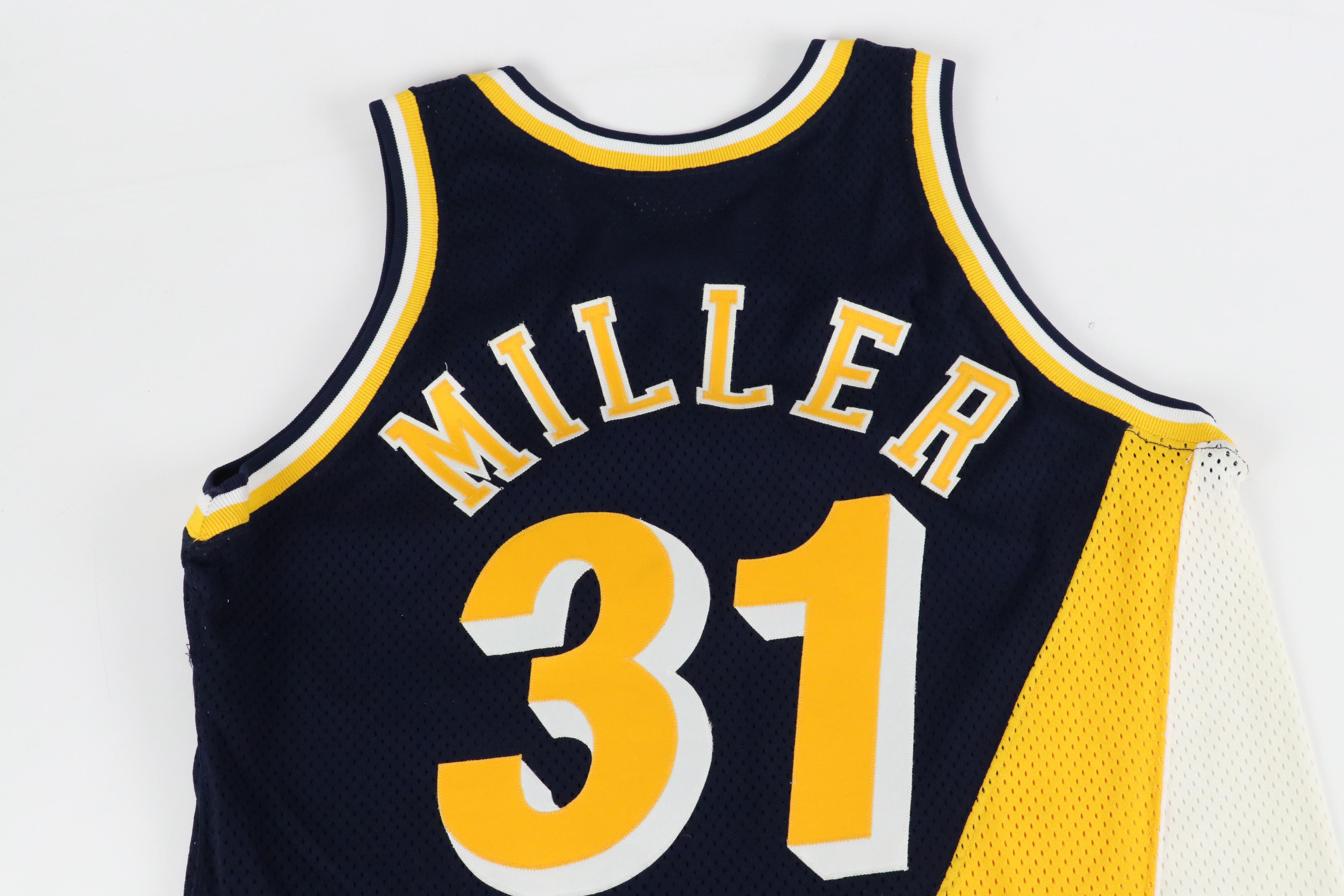 Reggie Miller Indiana Pacers Authentic Jersey with Basketball Cards