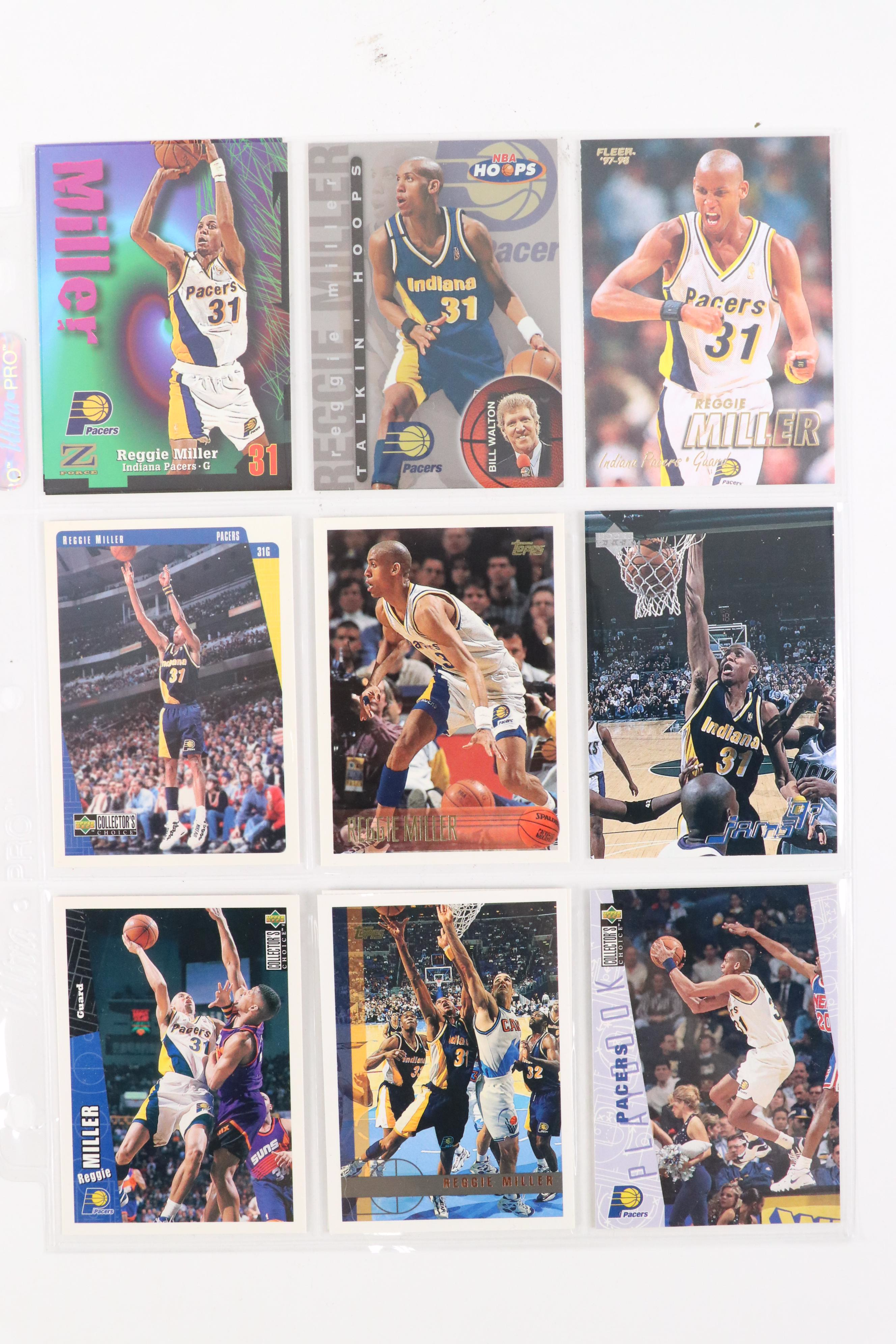 Reggie Miller Indiana Pacers Authentic Jersey with Basketball Cards