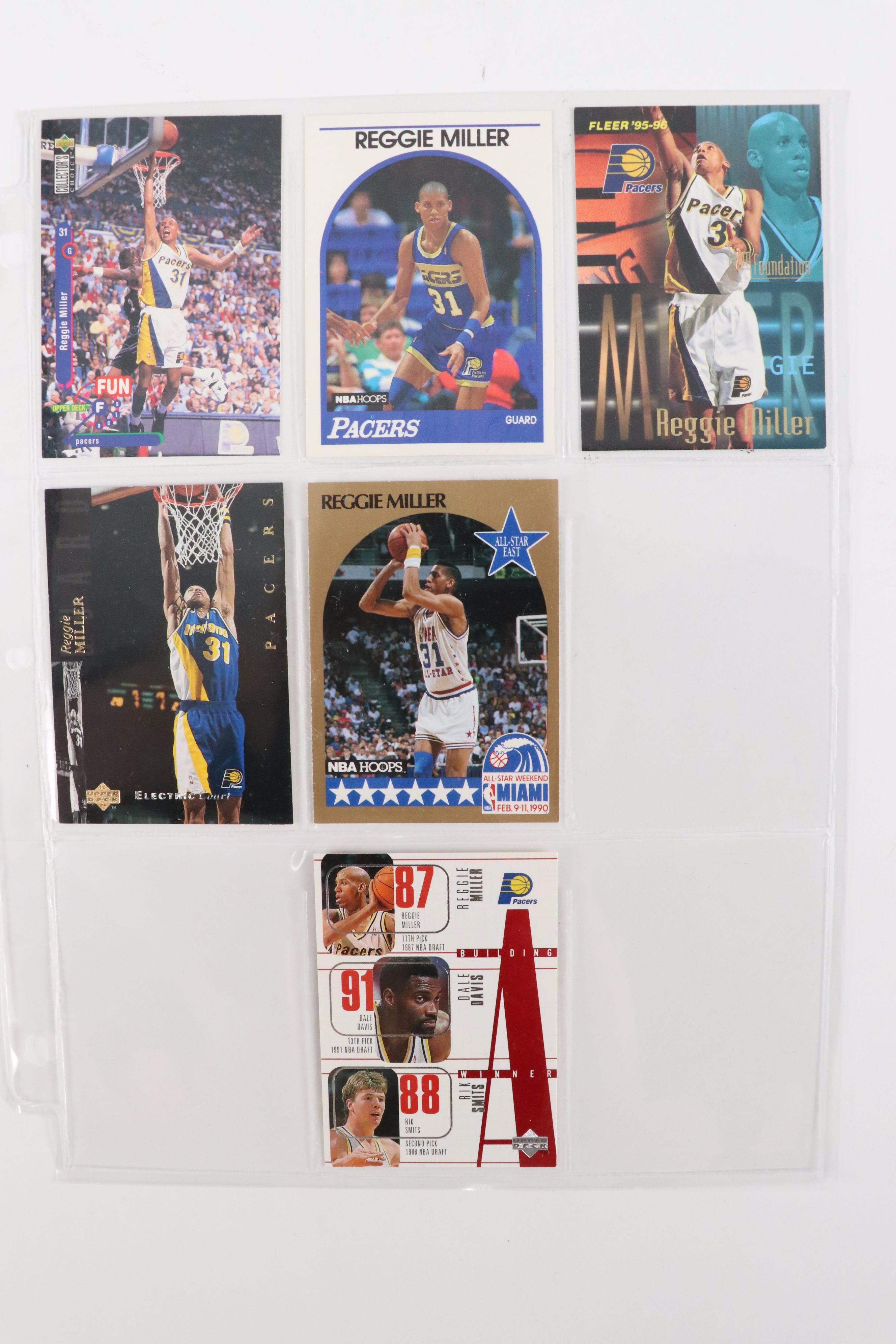 Reggie Miller Indiana Pacers Authentic Jersey with Basketball Cards