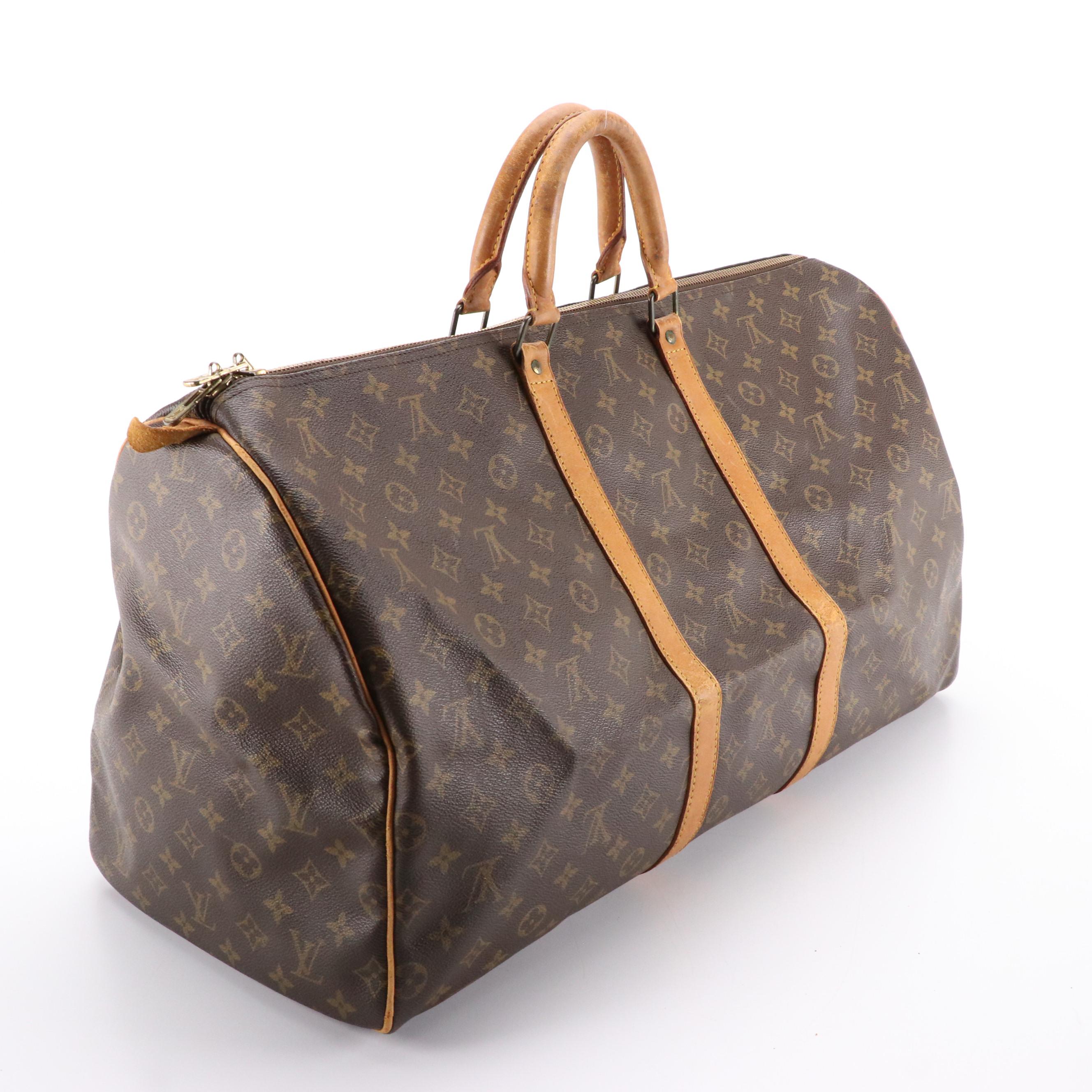 Louis Vuitton Keepall Bandoulière 55 in Monogram Canvas and Vachetta Leather