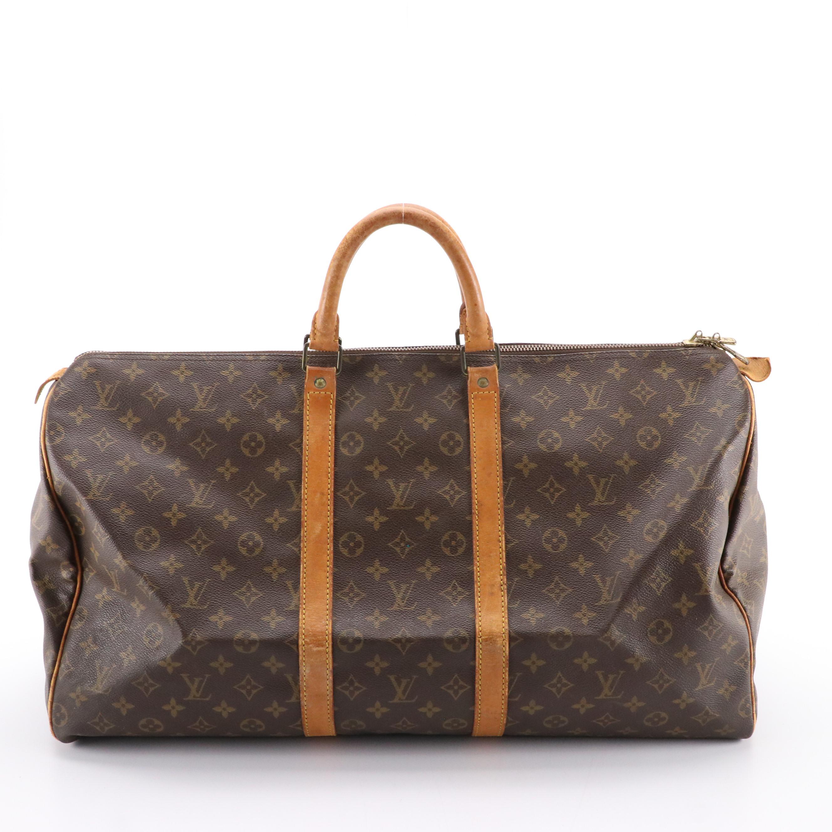 Louis Vuitton Keepall Bandoulière 55 in Monogram Canvas and Vachetta Leather