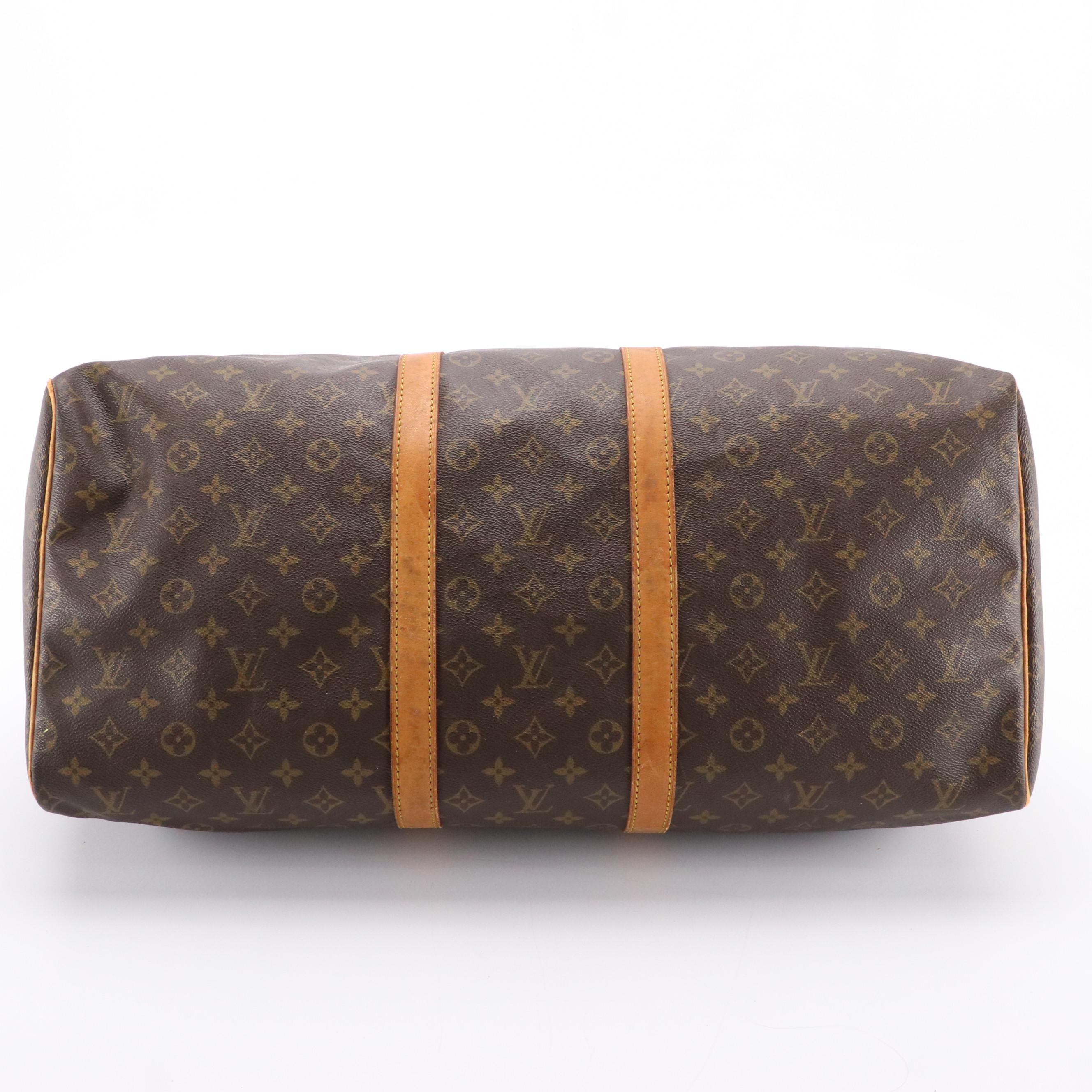 Louis Vuitton Keepall Bandoulière 55 in Monogram Canvas and Vachetta Leather