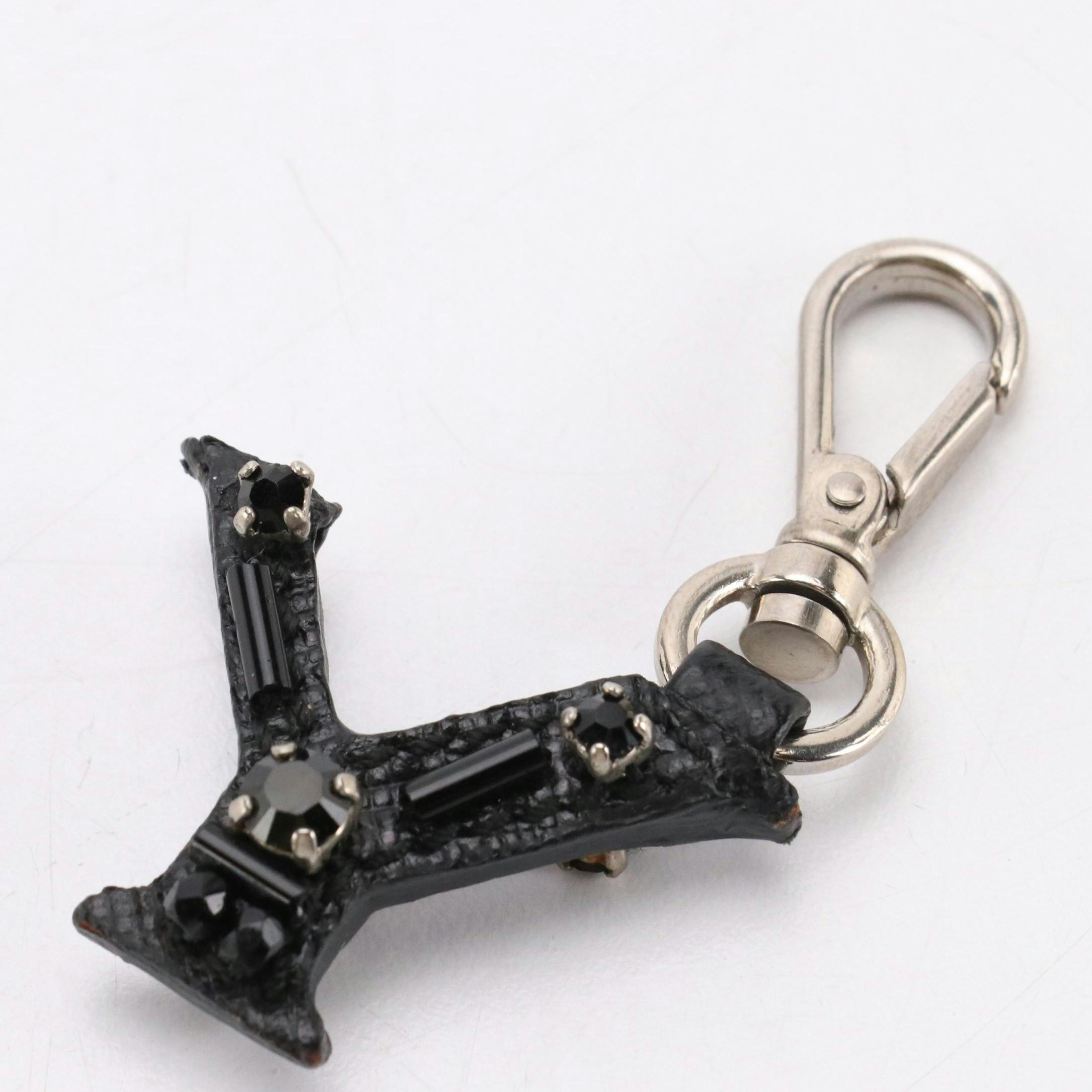 Prada Embellished Saffiano Leather Bijoux Initial Y Bag Charm