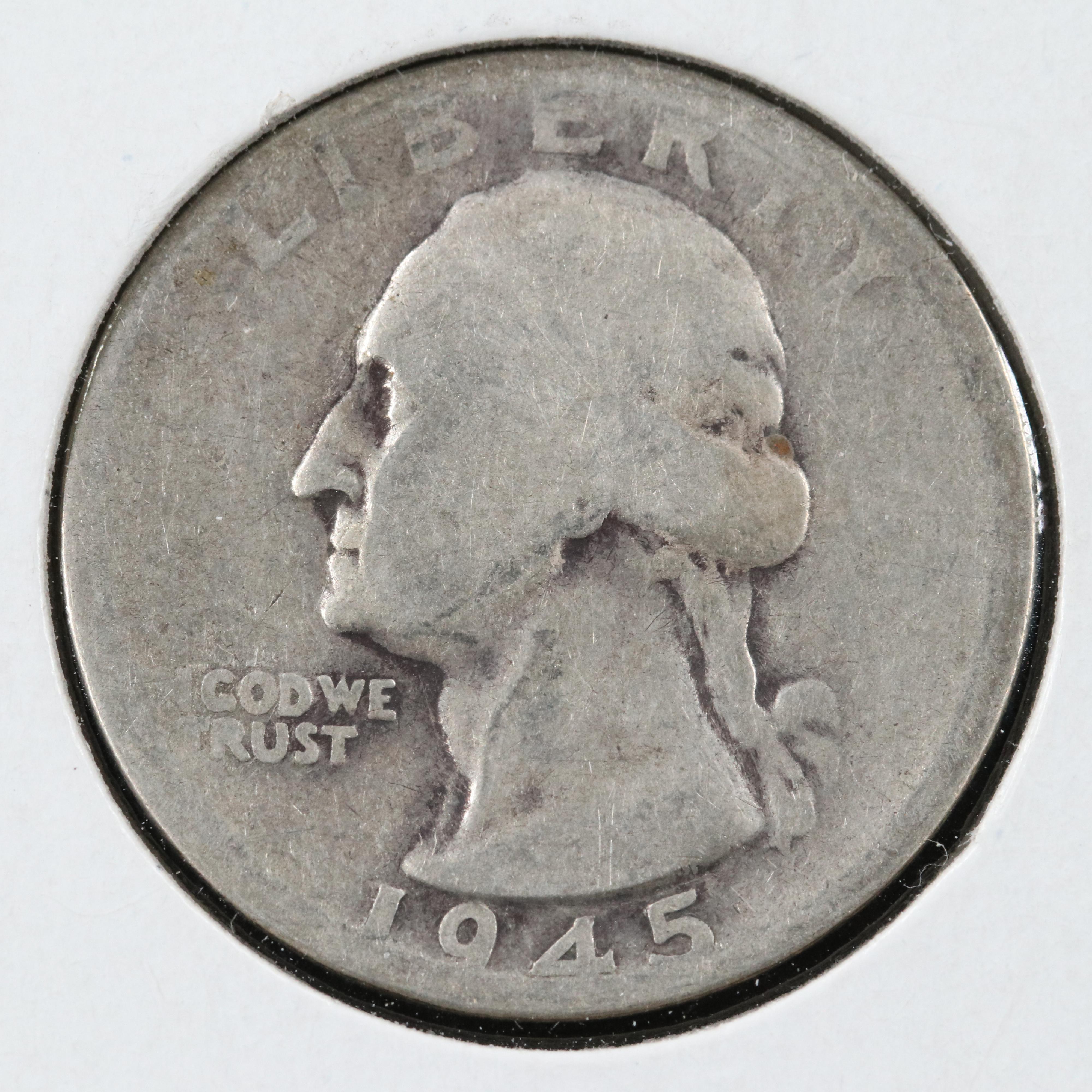 Forty George Washington Silver Quarters Ranging from 1944-1964