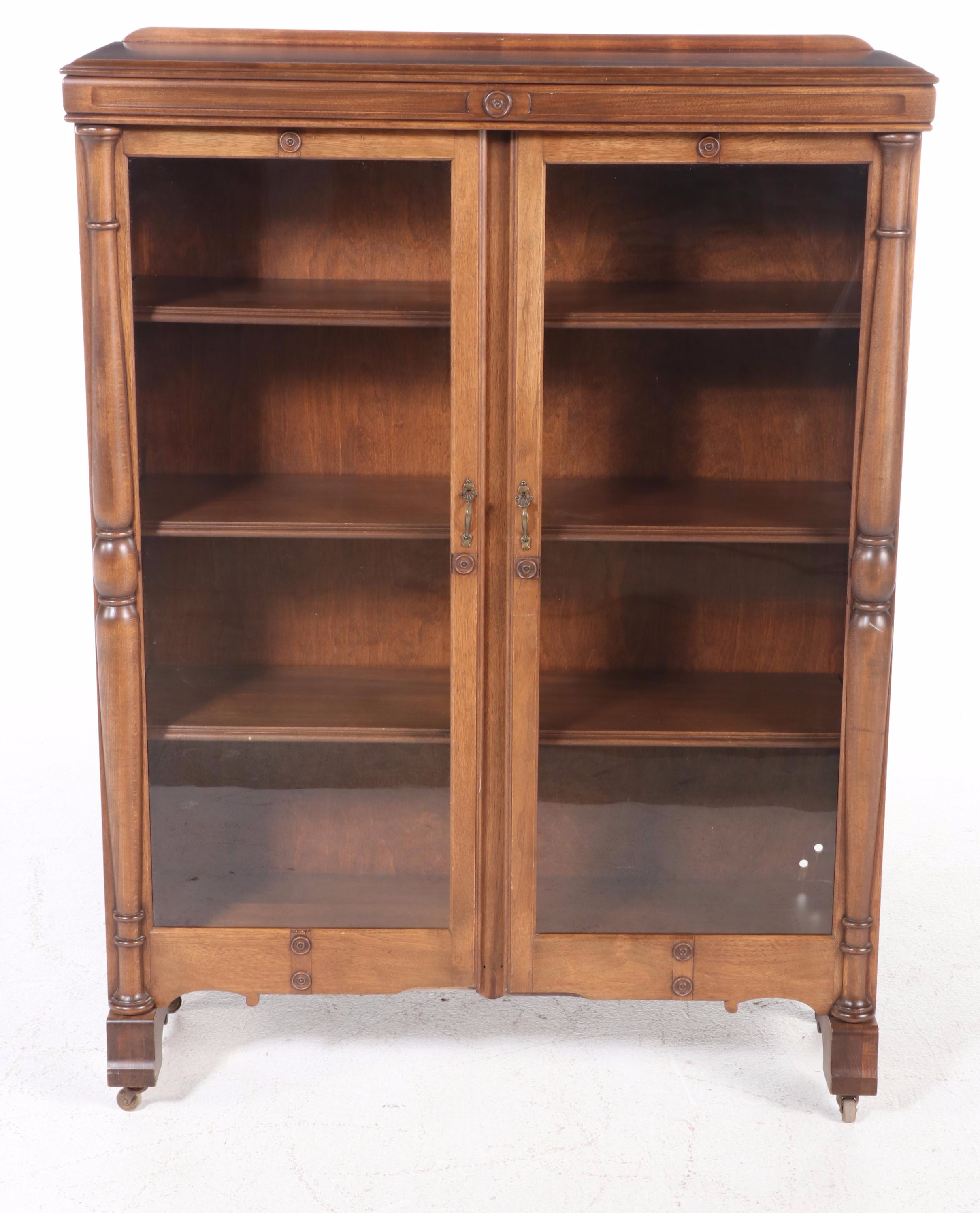 F. S. Kelly Furniture Co. Wooden China Cabinet, Early to Mid-20th Century