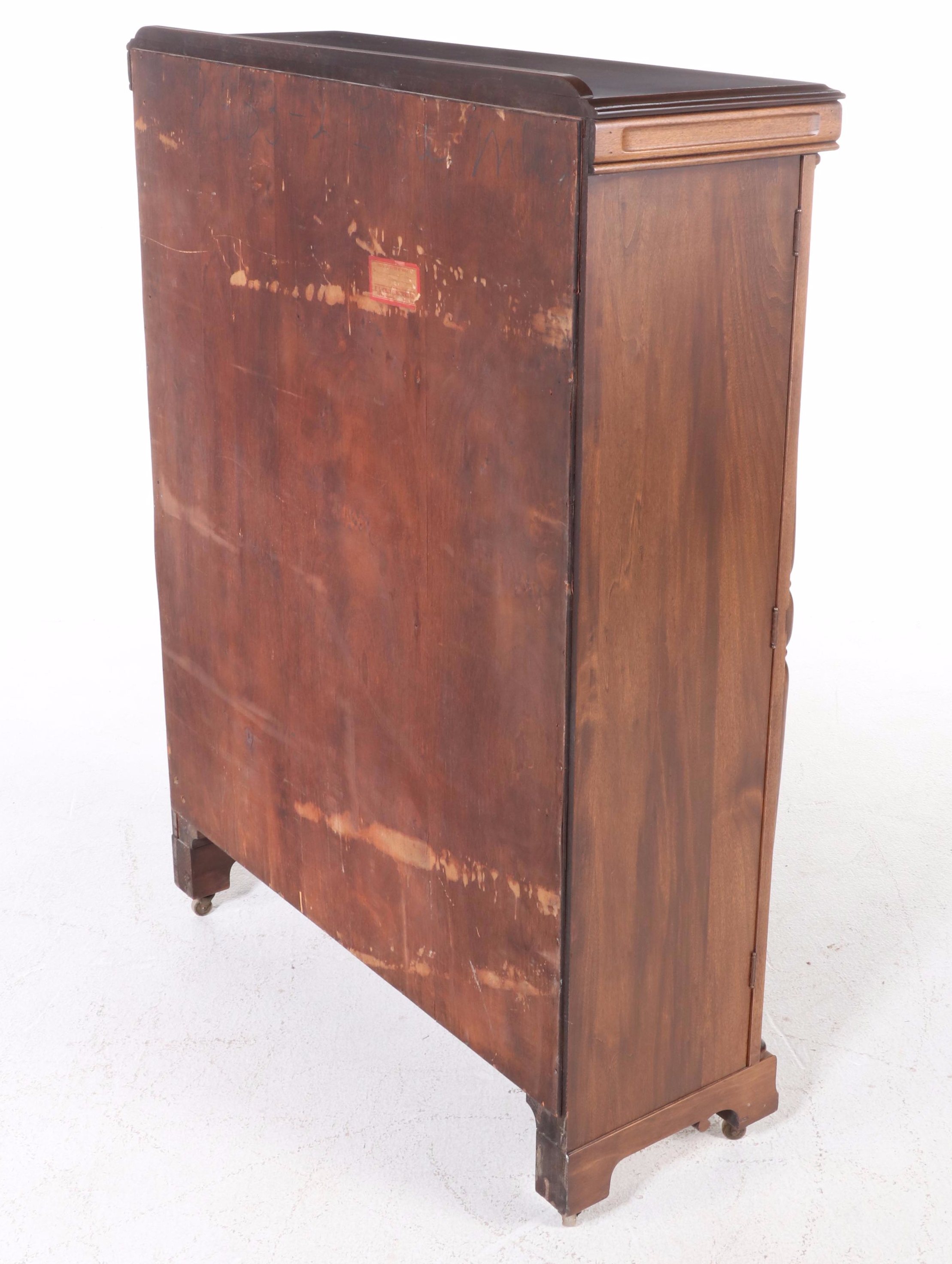 F. S. Kelly Furniture Co. Wooden China Cabinet, Early to Mid-20th Century