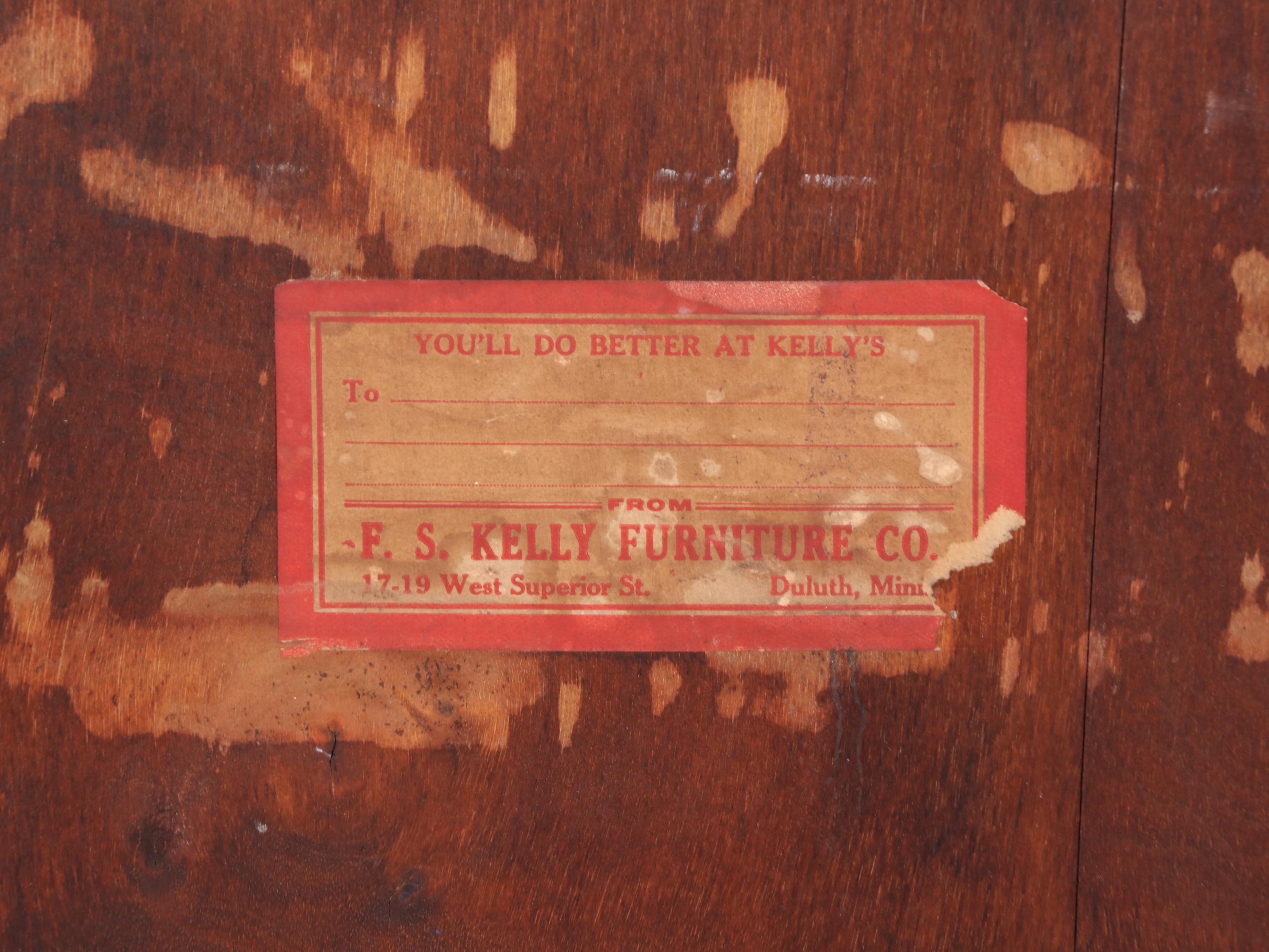 F. S. Kelly Furniture Co. Wooden China Cabinet, Early to Mid-20th Century