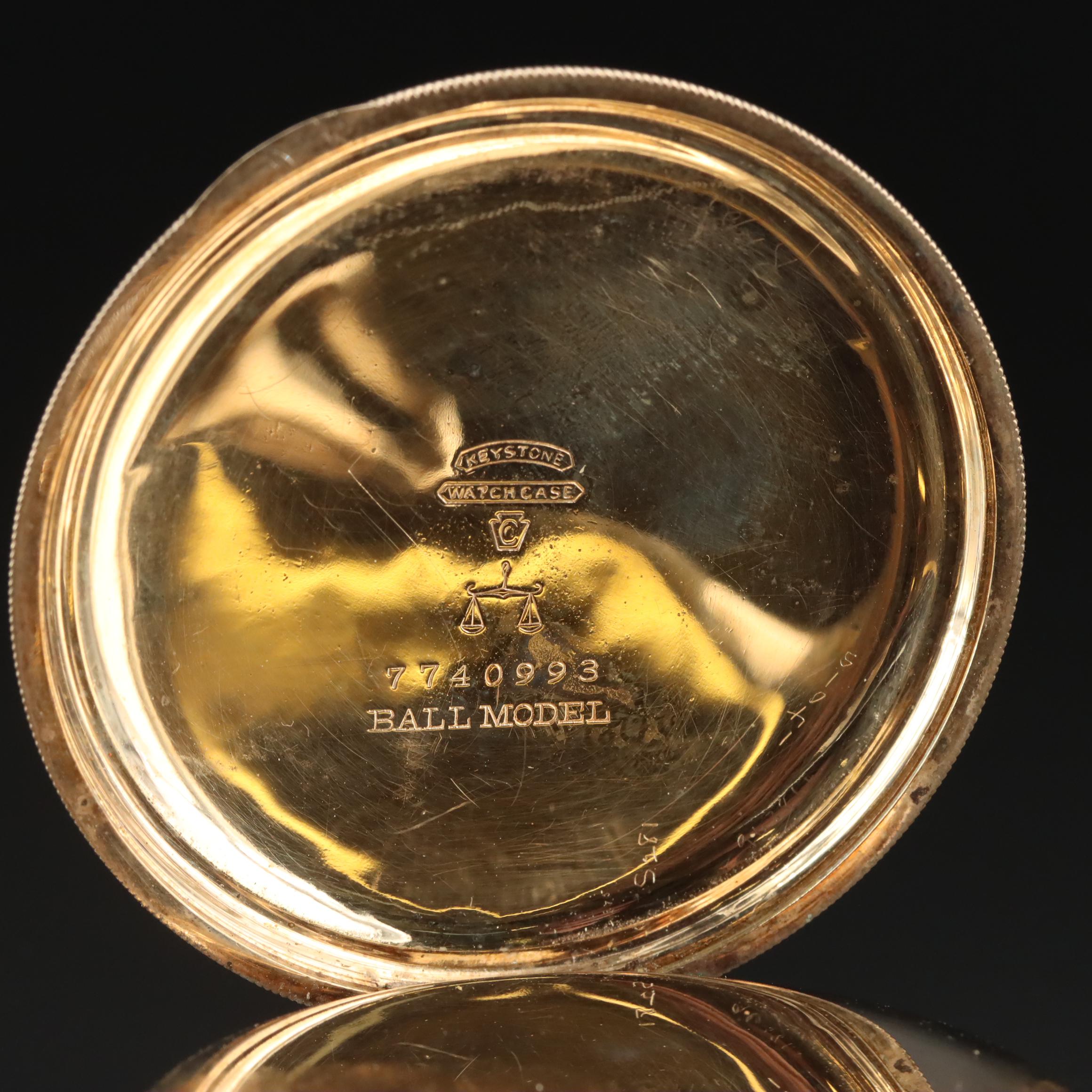 1901 Ball Watch Co. Gold-Filled Pocket Watch