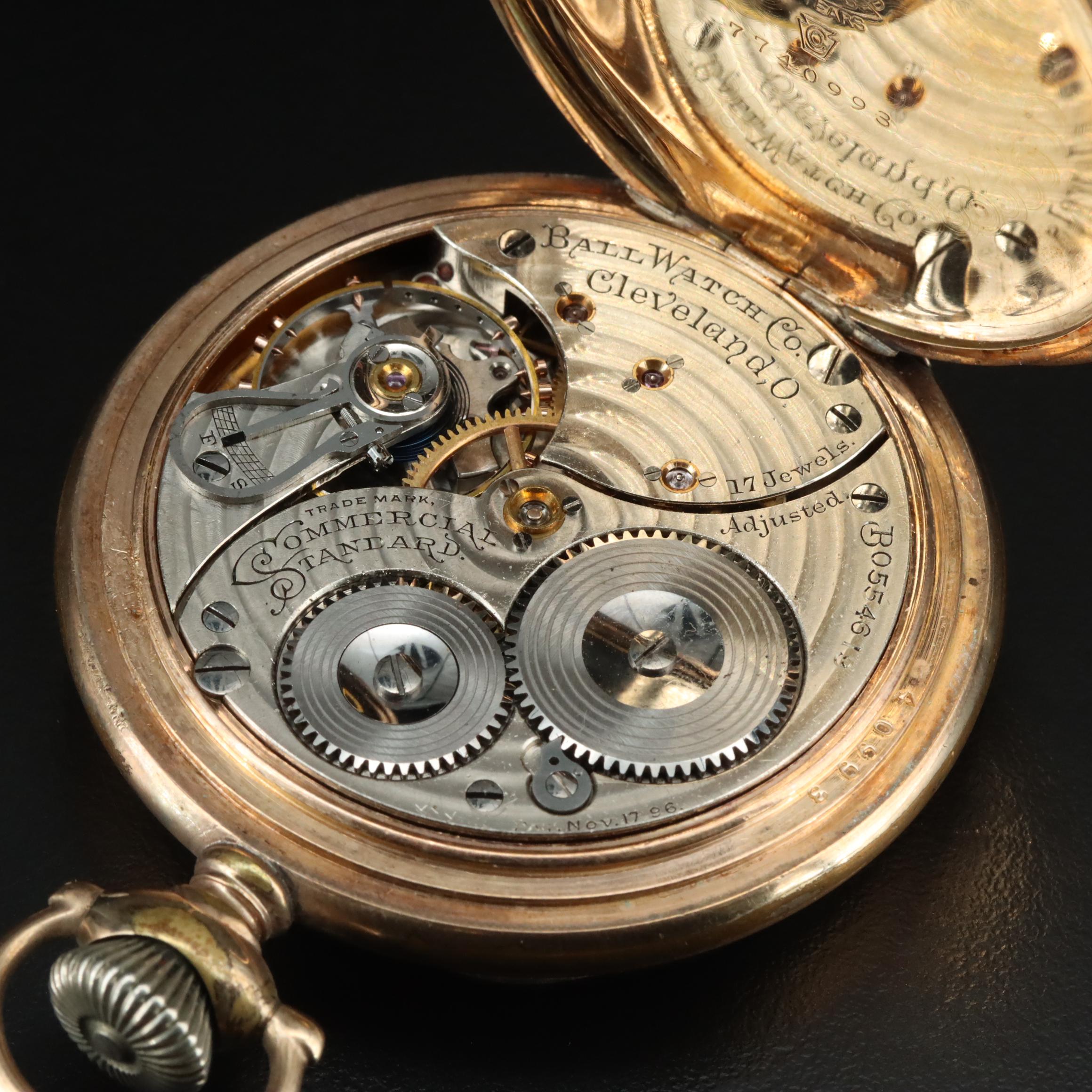 1901 Ball Watch Co. Gold-Filled Pocket Watch