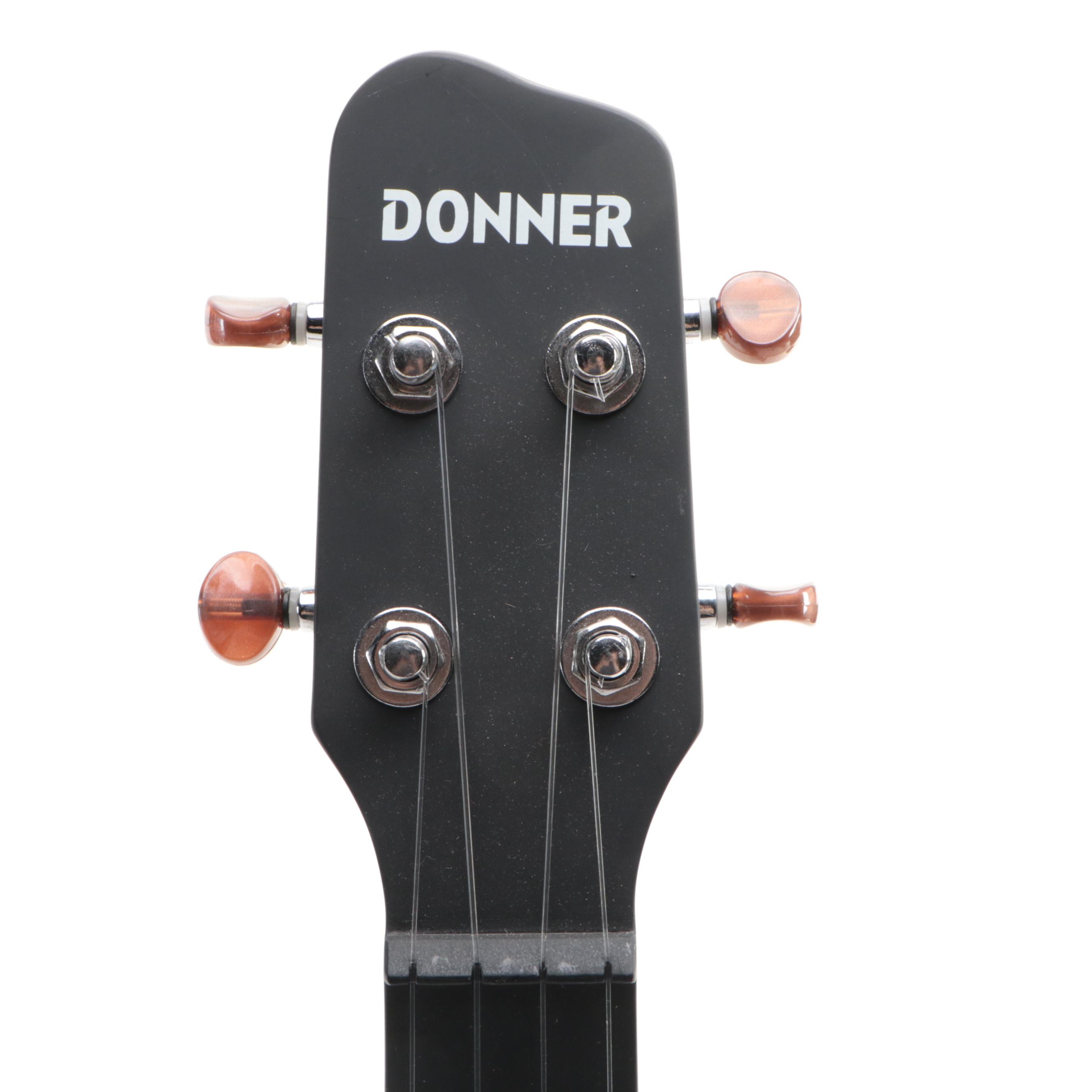 Donner Matte Black Ukulele