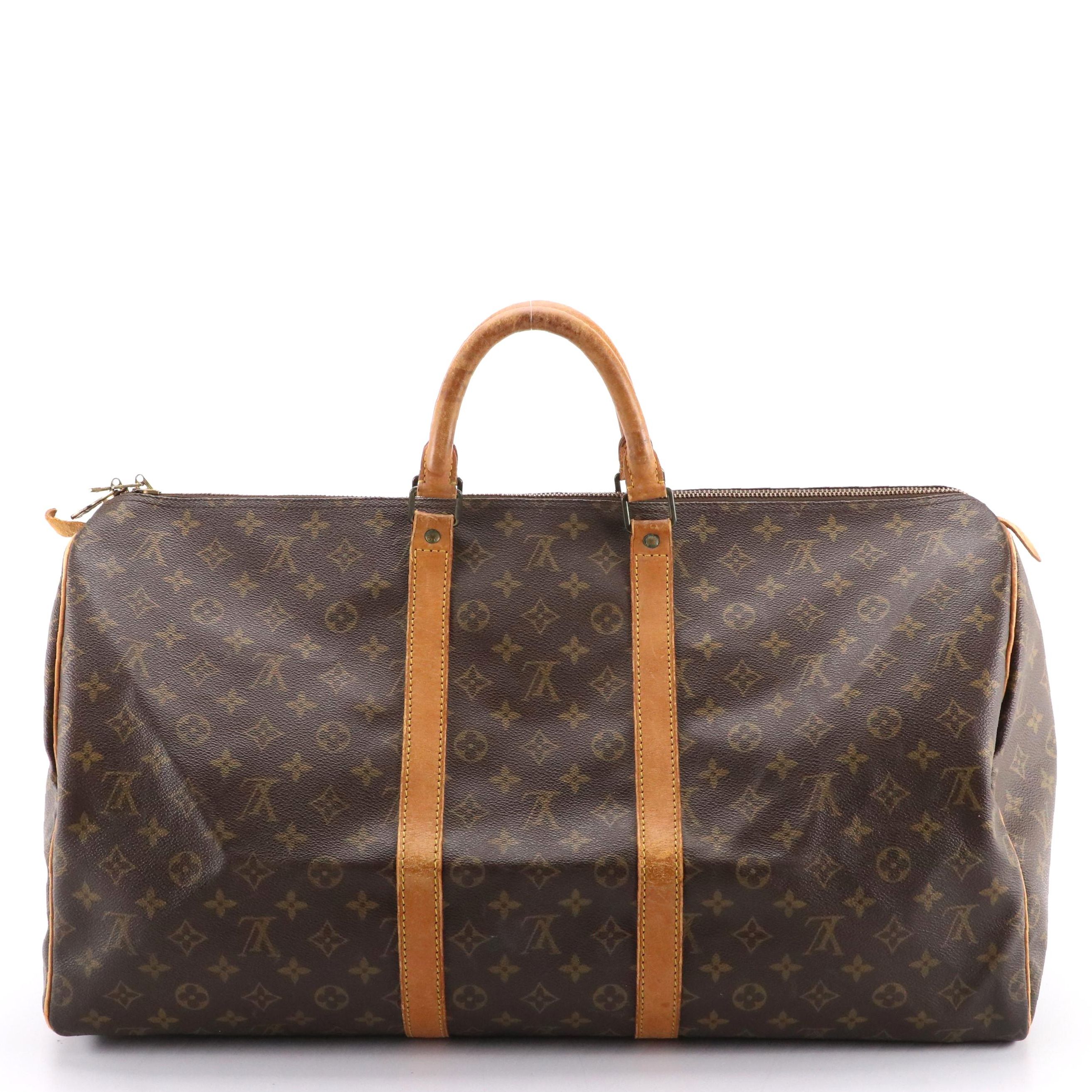 Louis Vuitton Keepall Bandoulière 55 in Monogram Canvas and Vachetta Leather