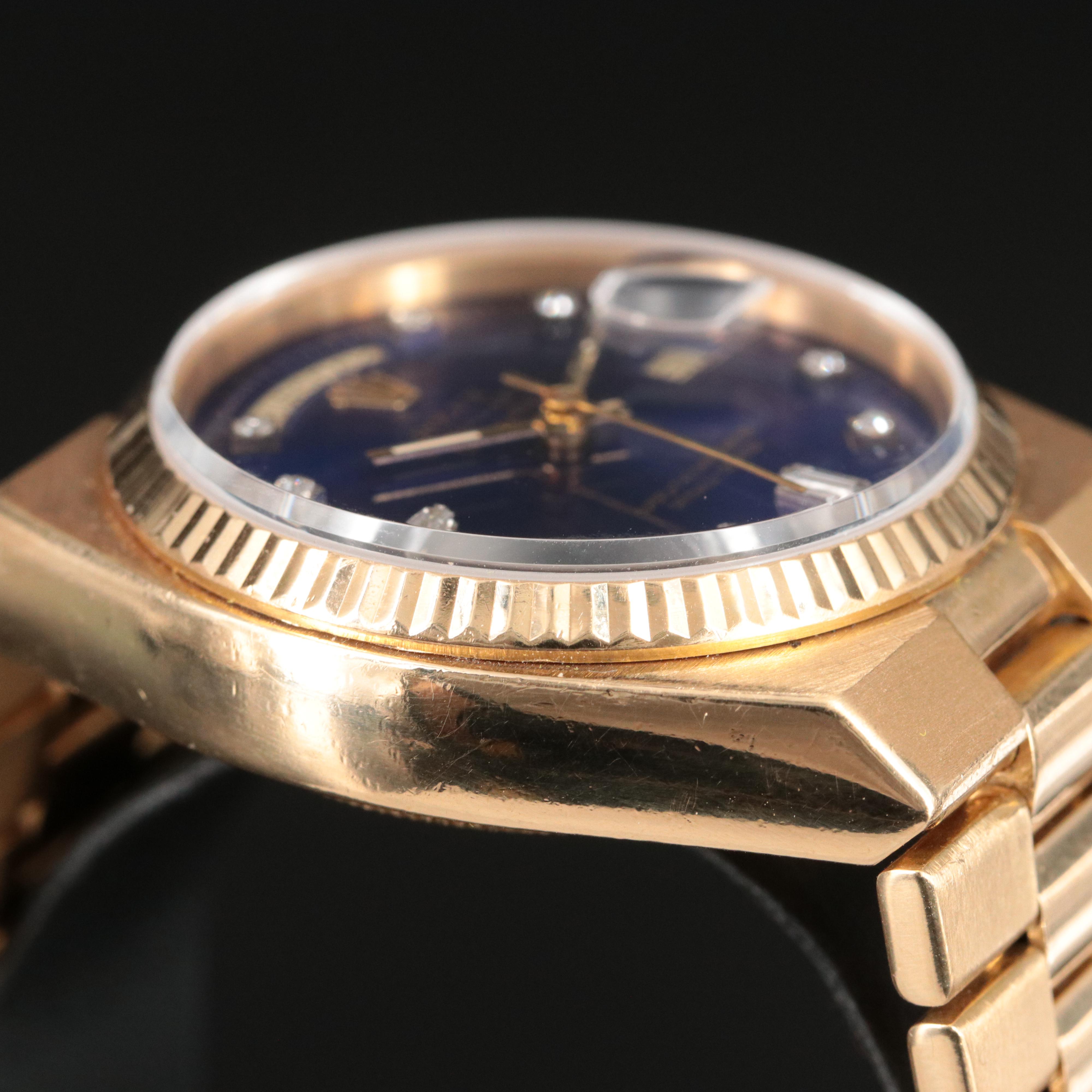 1983 Rolex Custom Diamond Dial OysterQuartz Day-Date Watch