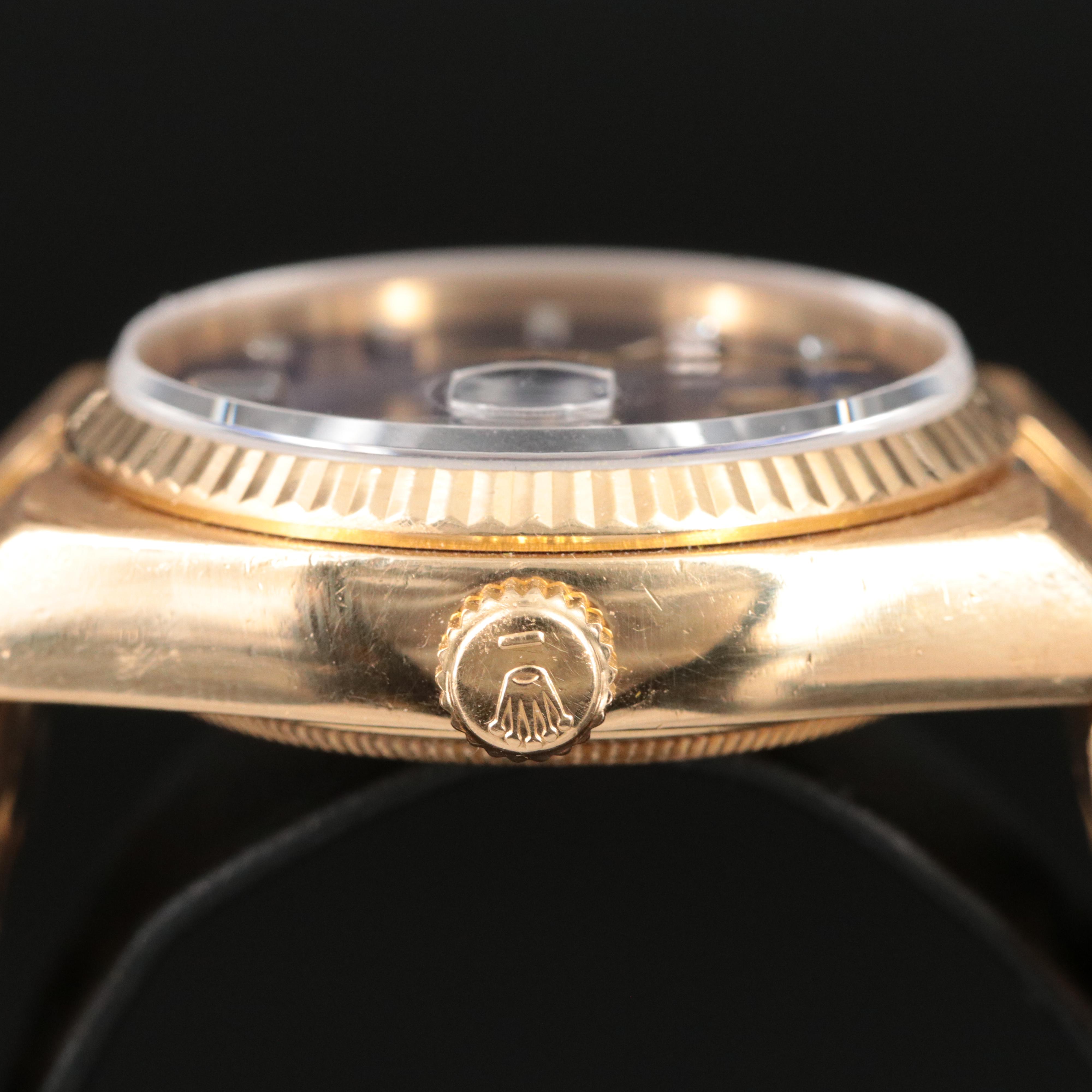 1983 Rolex Custom Diamond Dial OysterQuartz Day-Date Watch