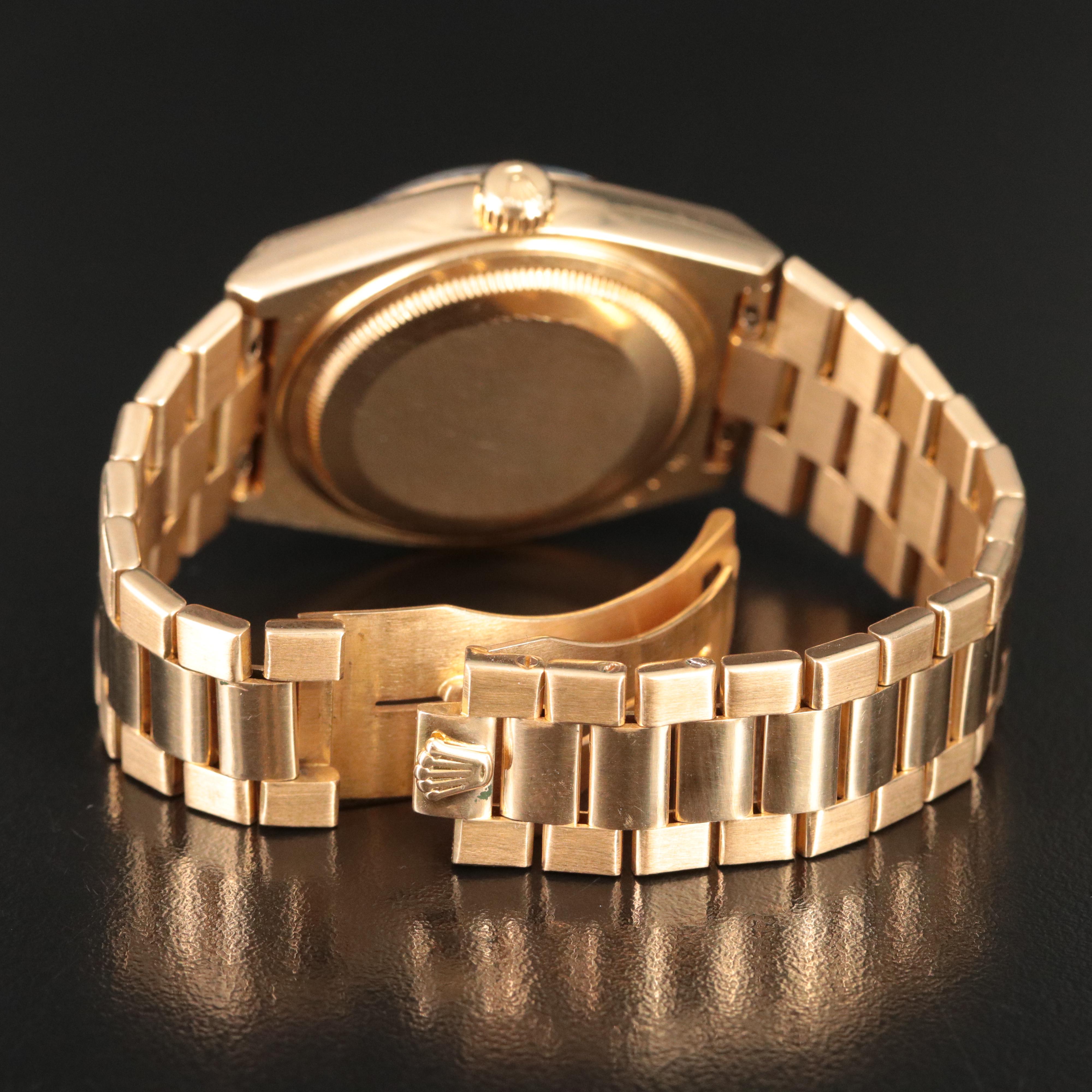 1983 Rolex Custom Diamond Dial OysterQuartz Day-Date Watch