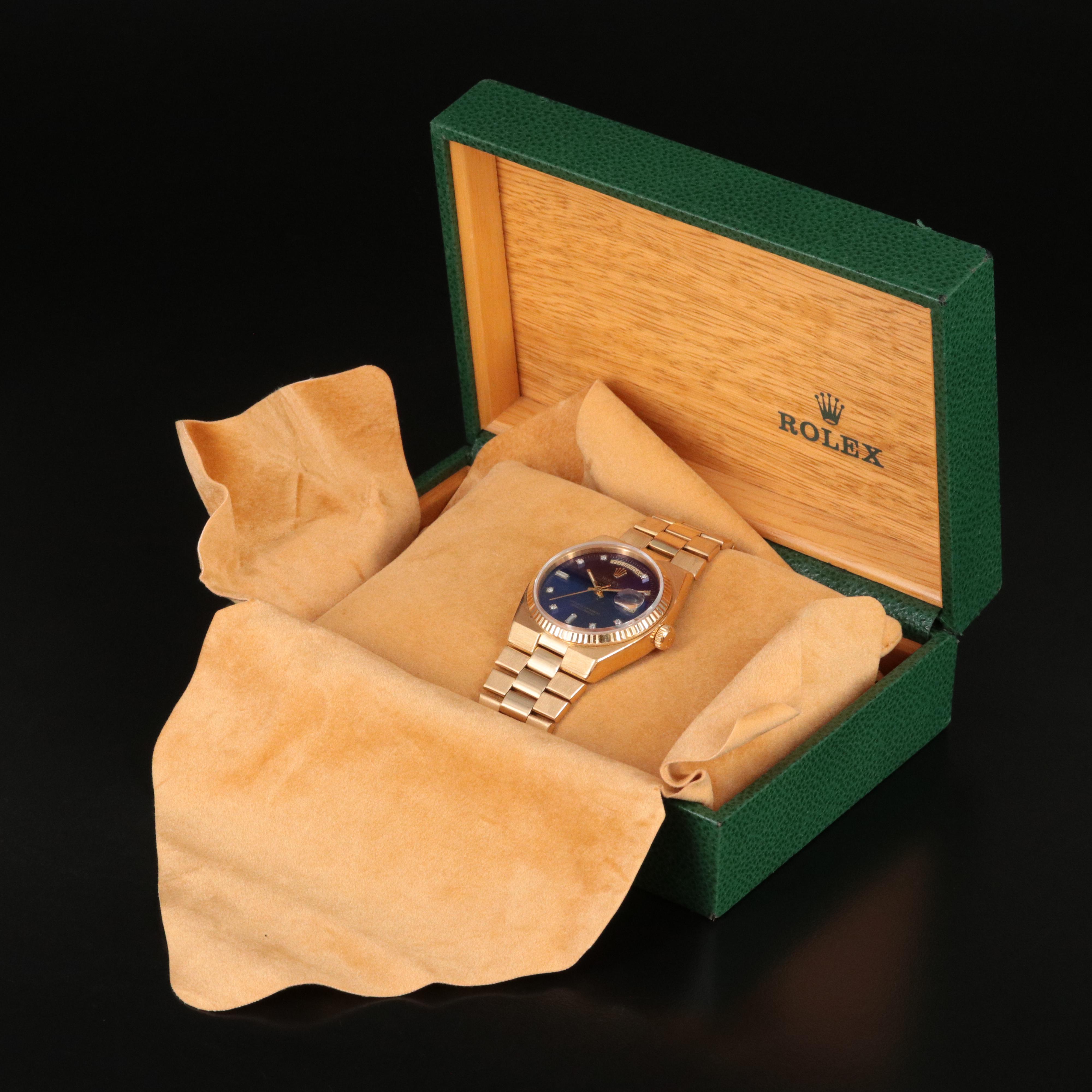 1983 Rolex Custom Diamond Dial OysterQuartz Day-Date Watch