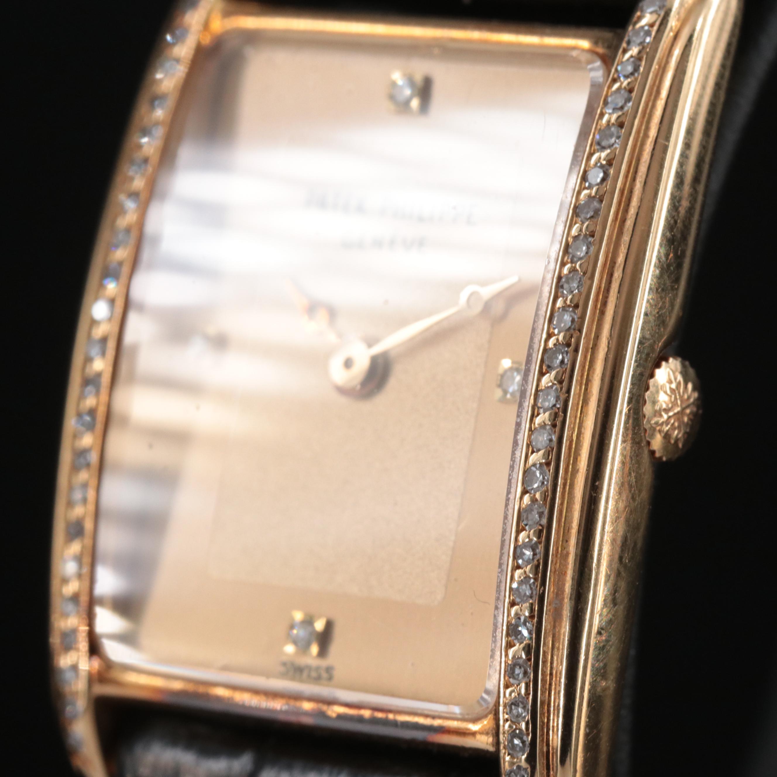 Patek Philippe Custom Diamond Set 18K Gold Watch