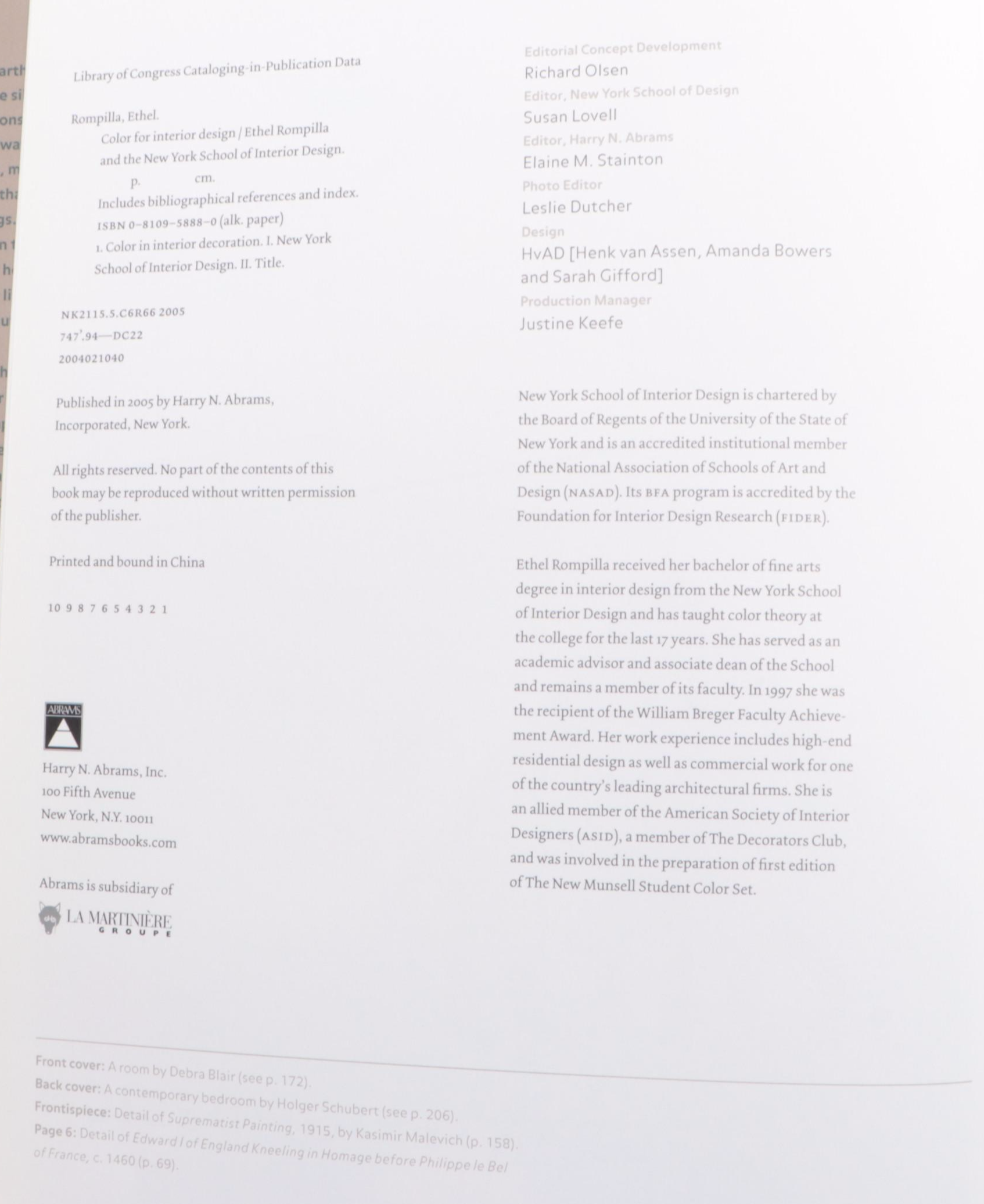 "Color For Interior Design" by Ethel Rompilla with More Books