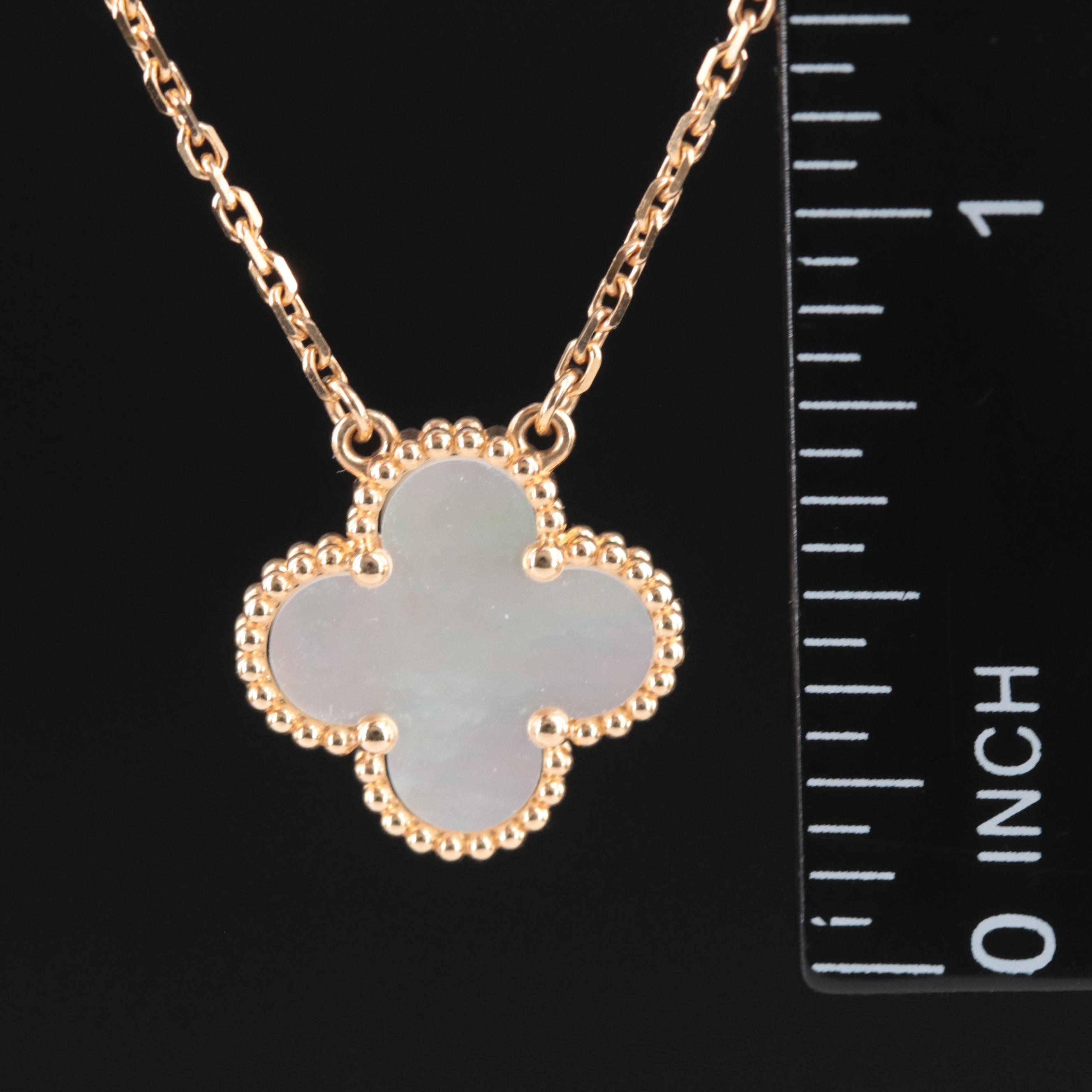 Van Cleef & Arpels Alhambra 18K Mother-of-Pearl Necklace