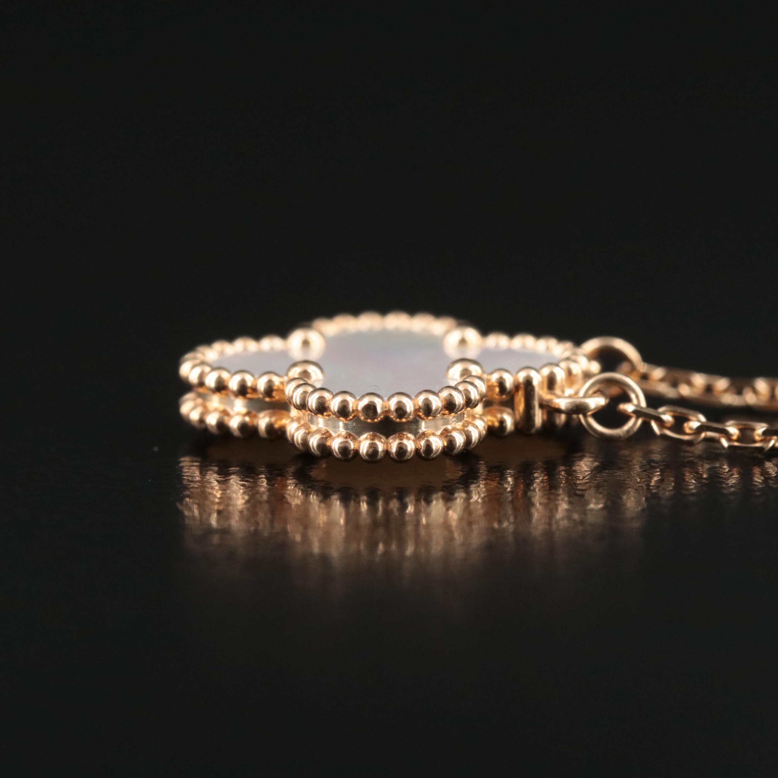 Van Cleef & Arpels Alhambra 18K Mother-of-Pearl Necklace