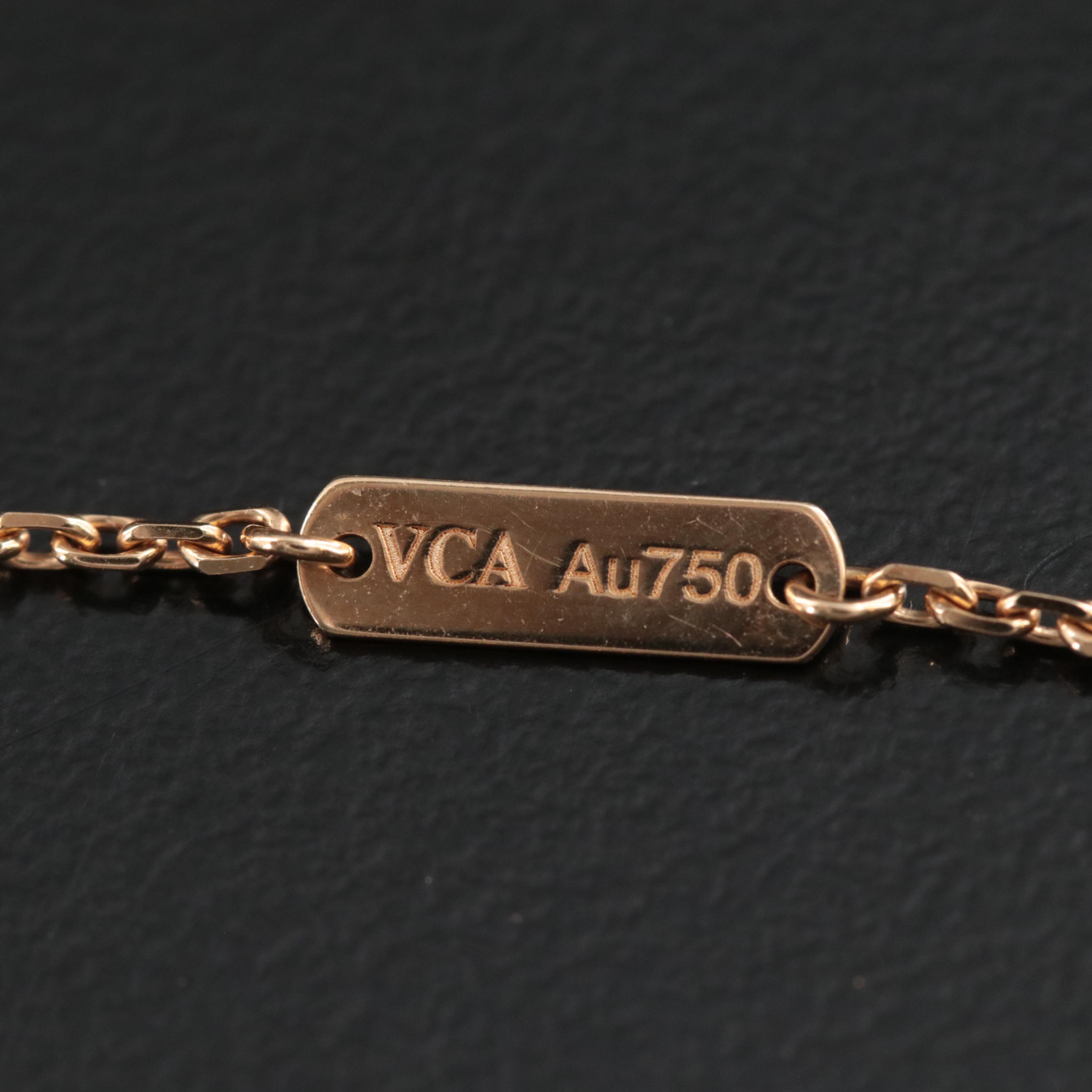 Van Cleef & Arpels Alhambra 18K Mother-of-Pearl Necklace