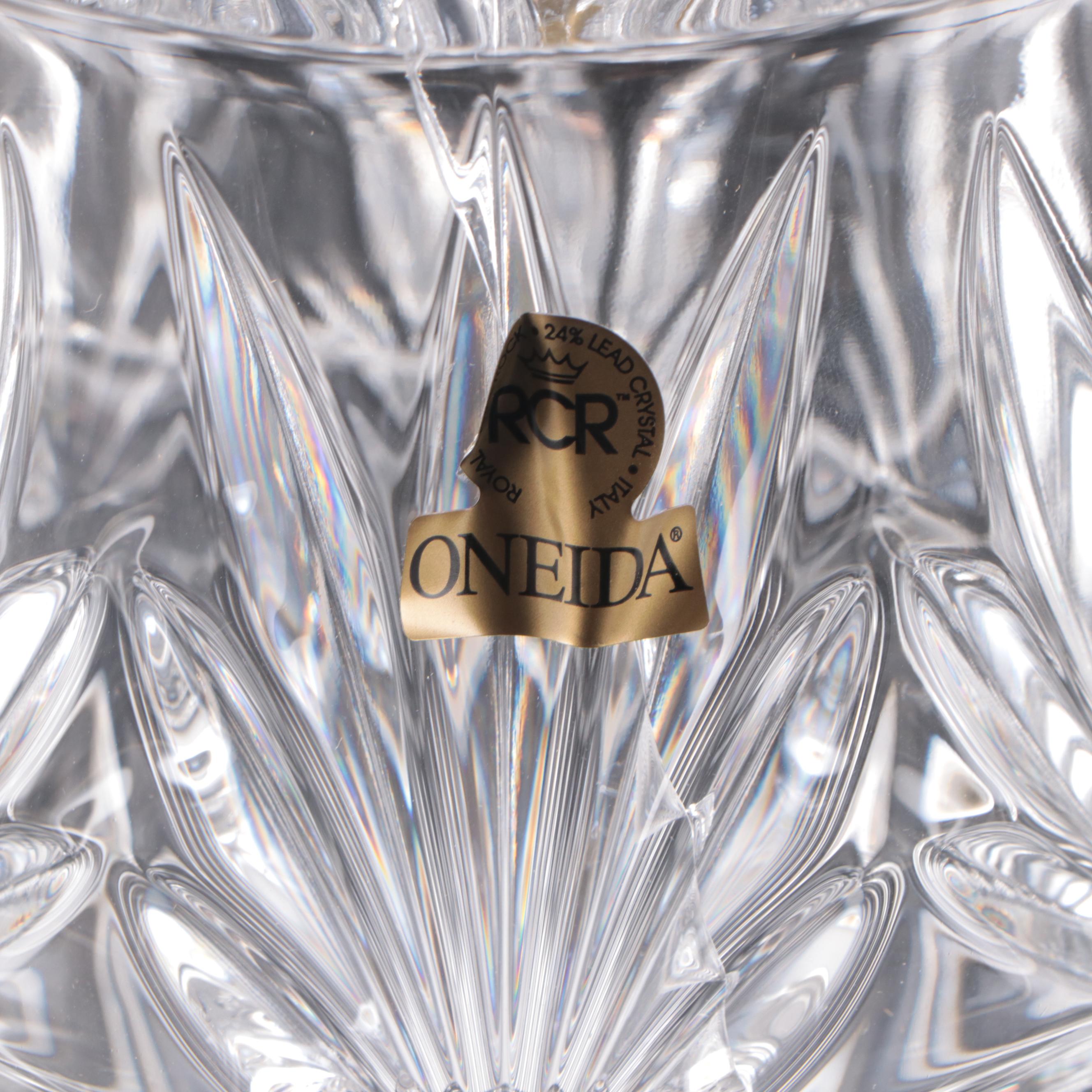 Oneida "Nobilis" Crystal Vase with Original Box