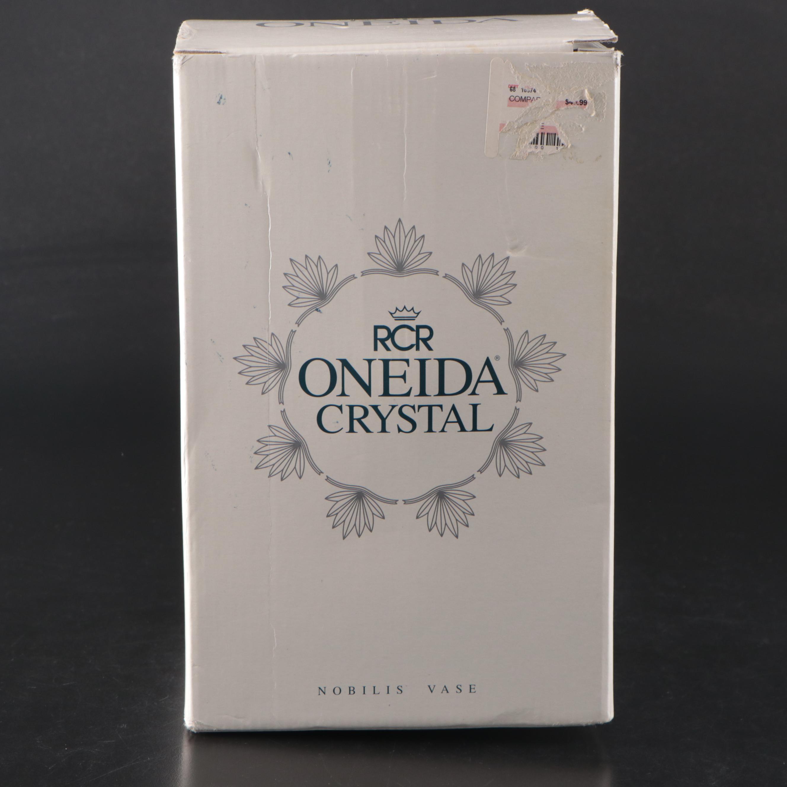 Oneida "Nobilis" Crystal Vase with Original Box