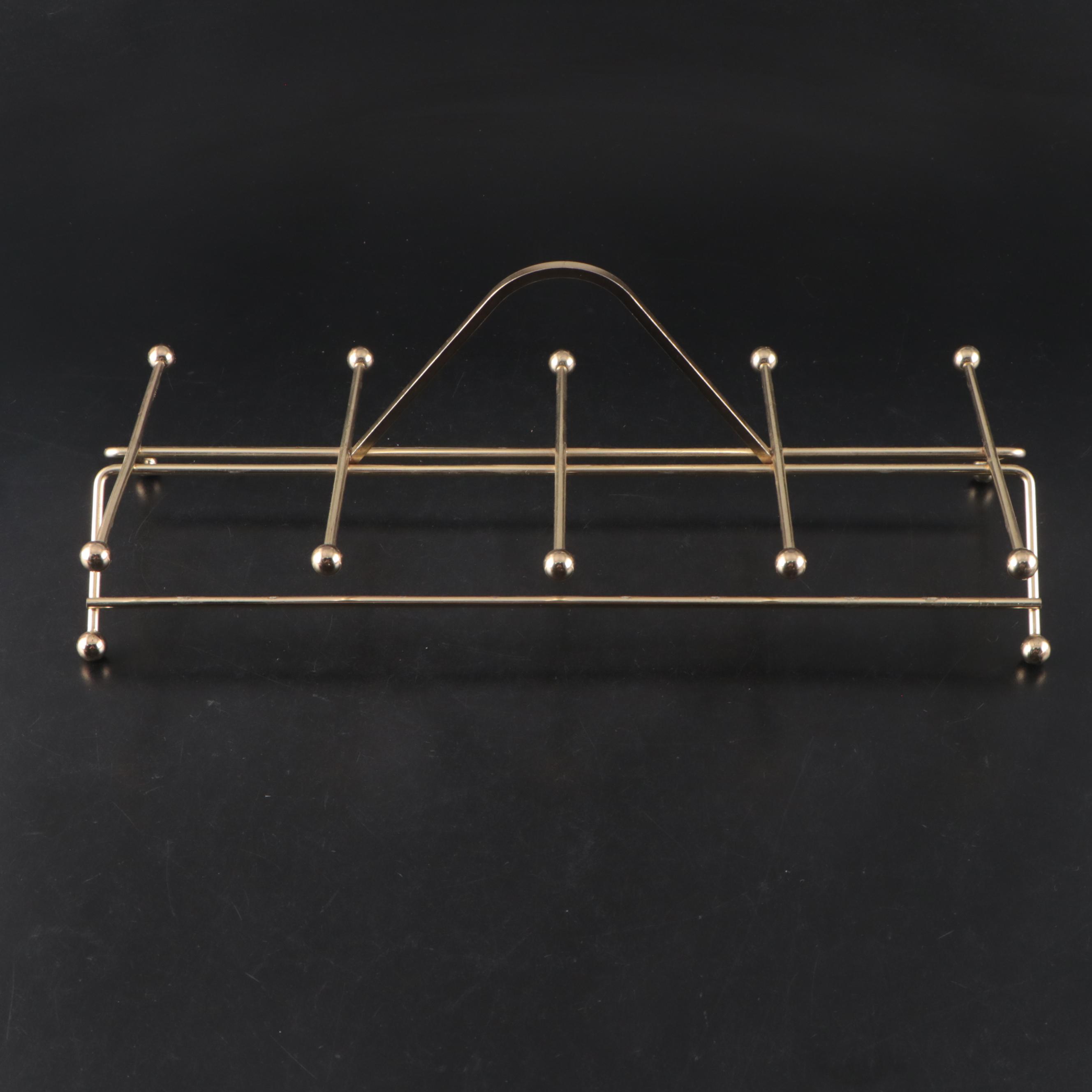 Culver "Chantilly" Roly Poly Glasses with Metal Caddy, Mid-20th Century