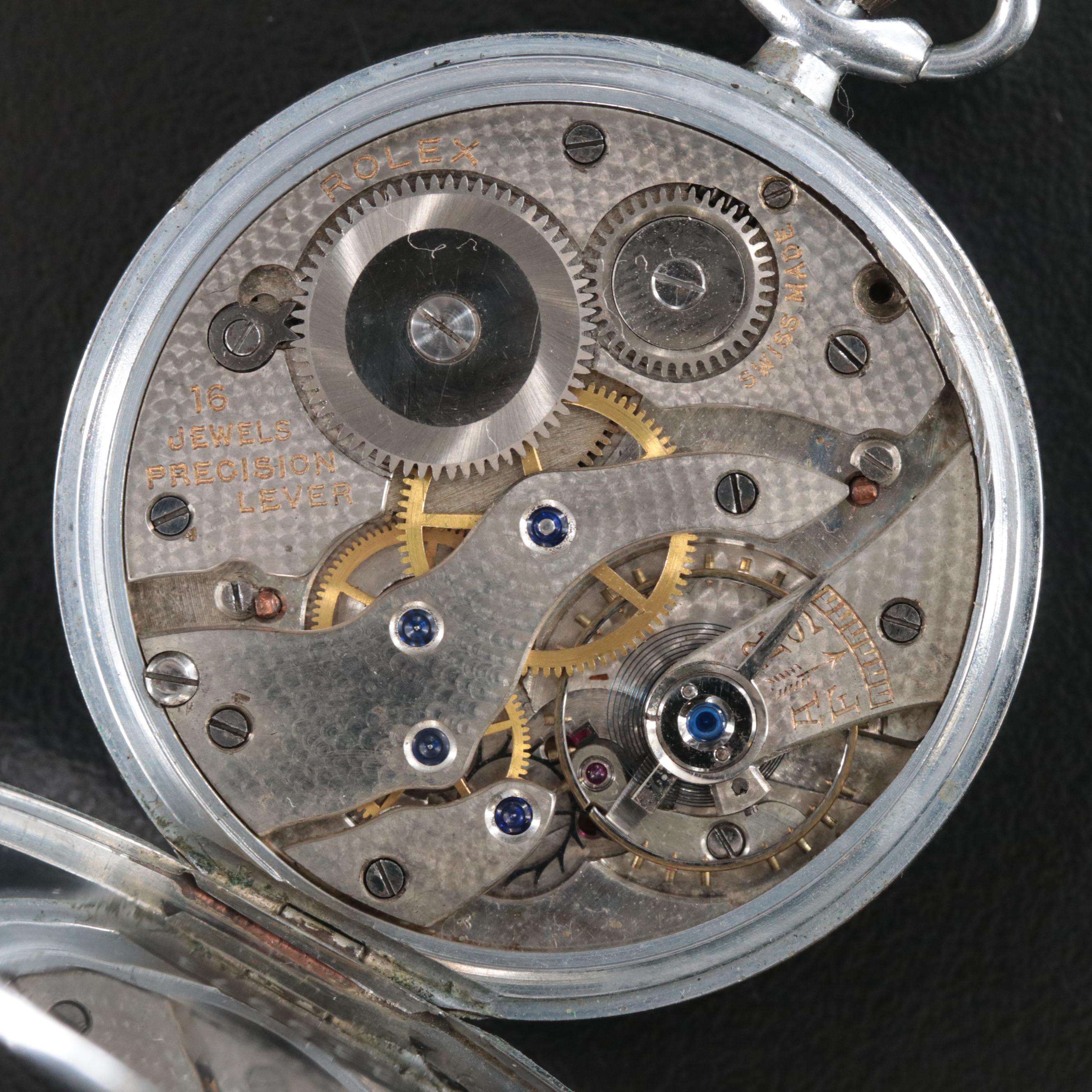 Vintage Rolex 27 World's Records Pocket Watch