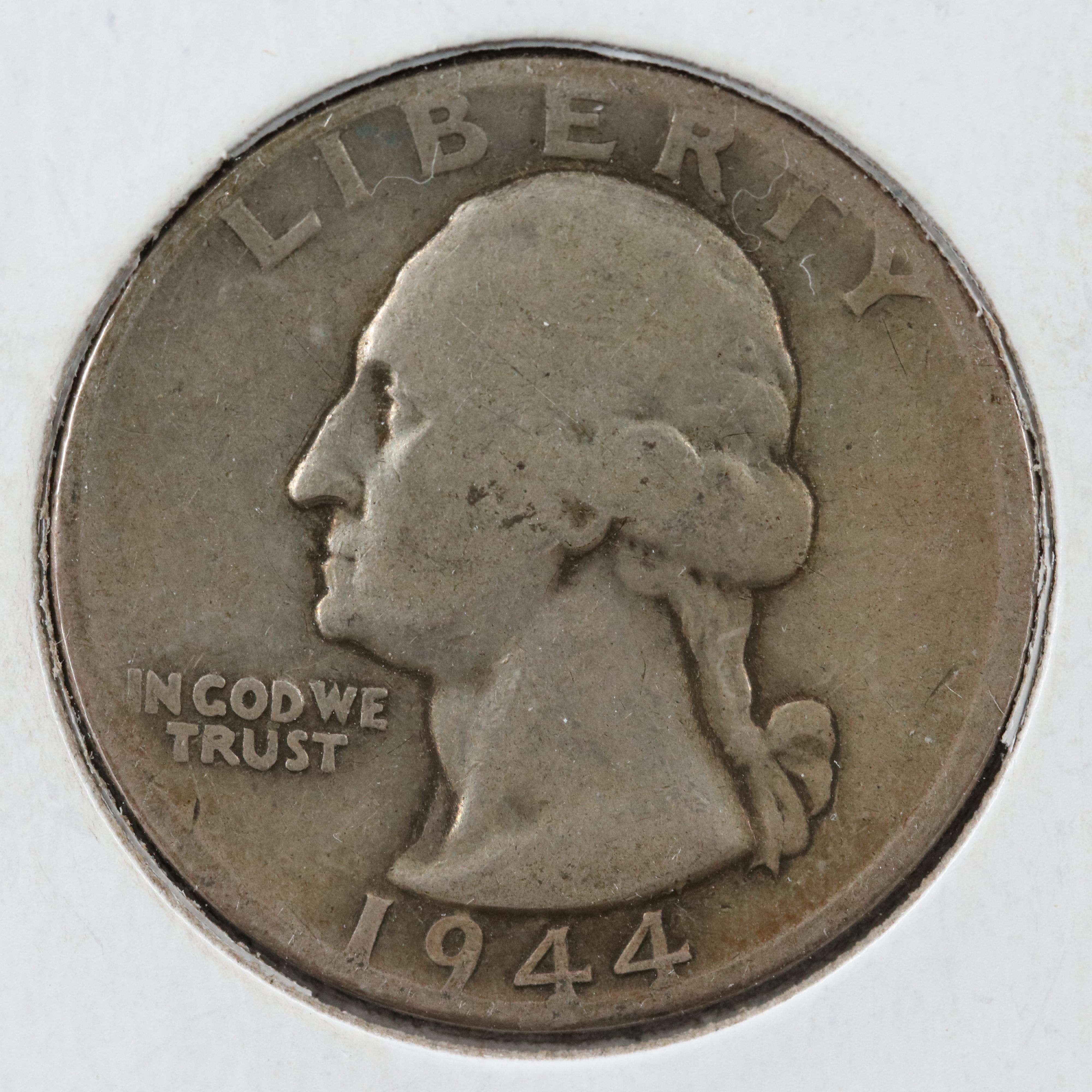 Forty George Washington Silver Quarters Ranging from 1944-1964