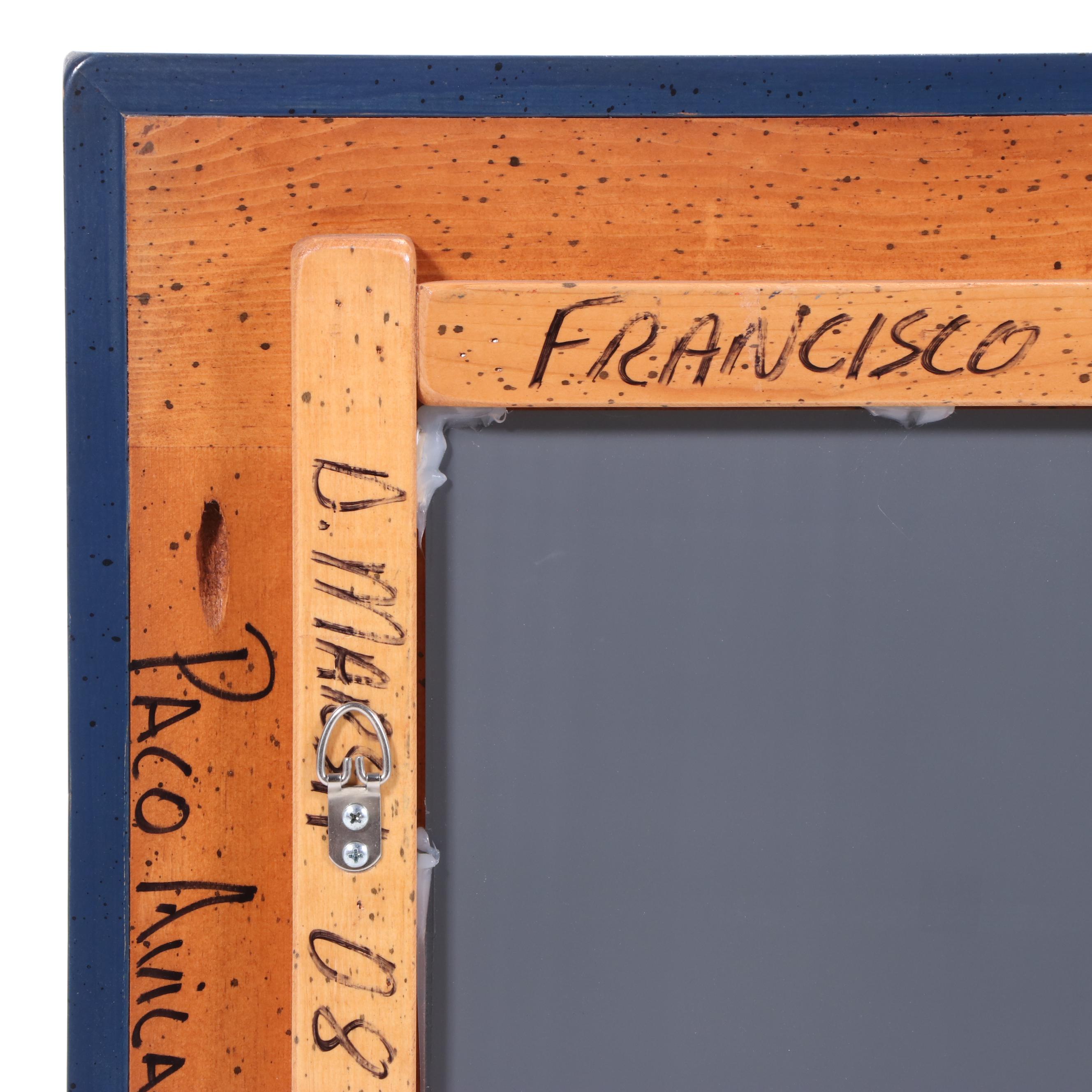 David Marsh Paint-Decorated Wood Wall Mirror, 2008