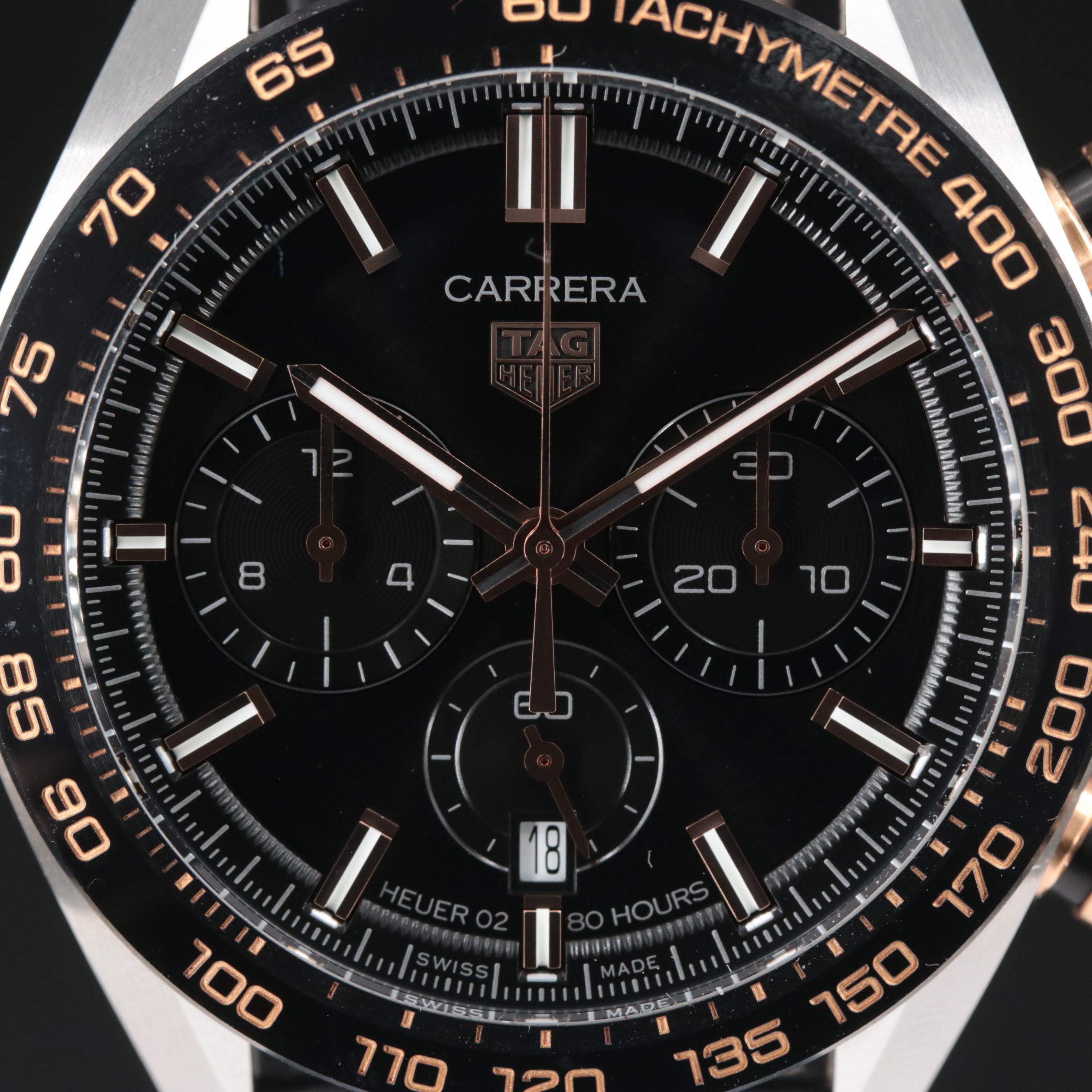 TAG Heuer 18K and Stainless Steel Carerra Watch