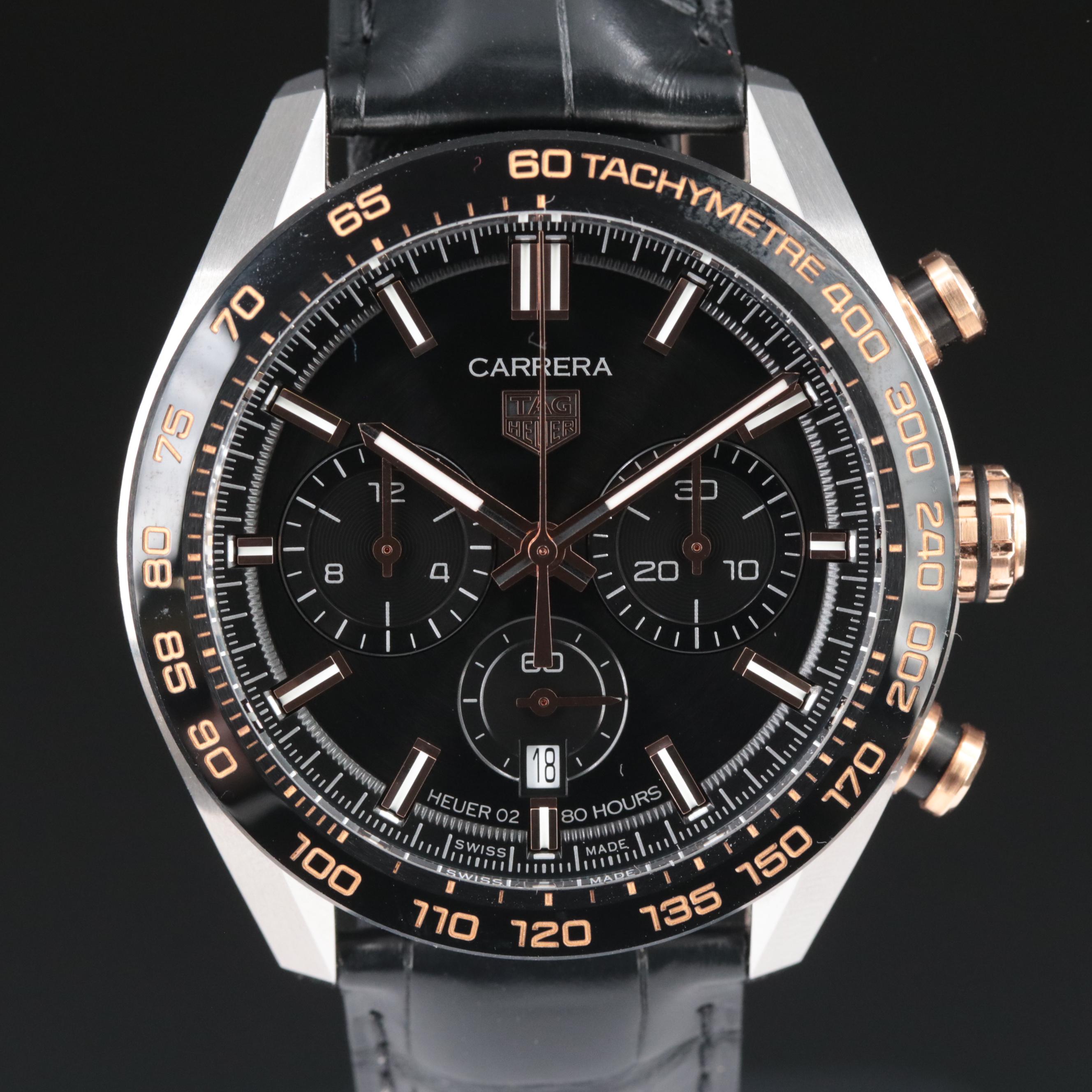 TAG Heuer 18K and Stainless Steel Carerra Watch