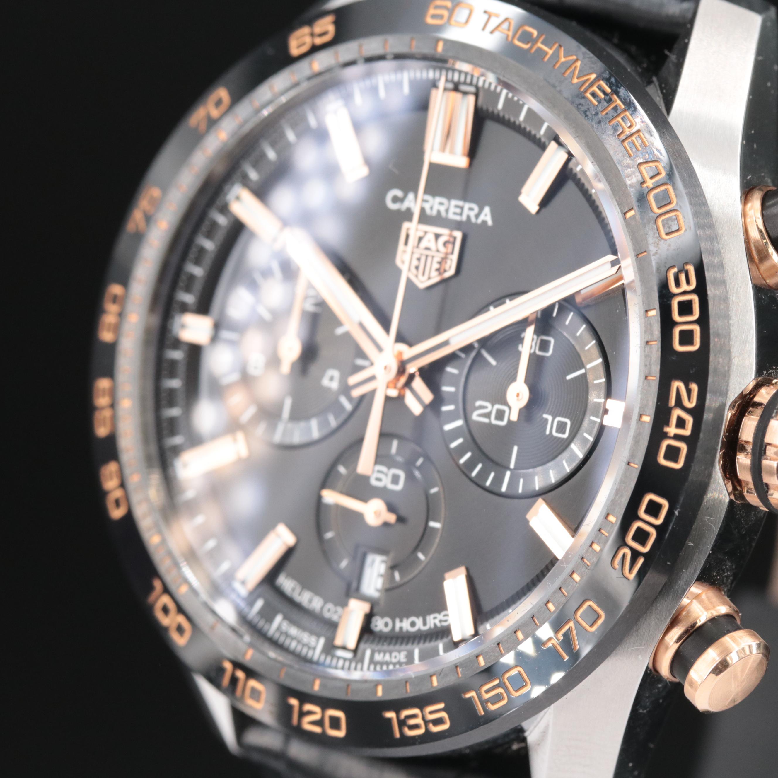 TAG Heuer 18K and Stainless Steel Carerra Watch