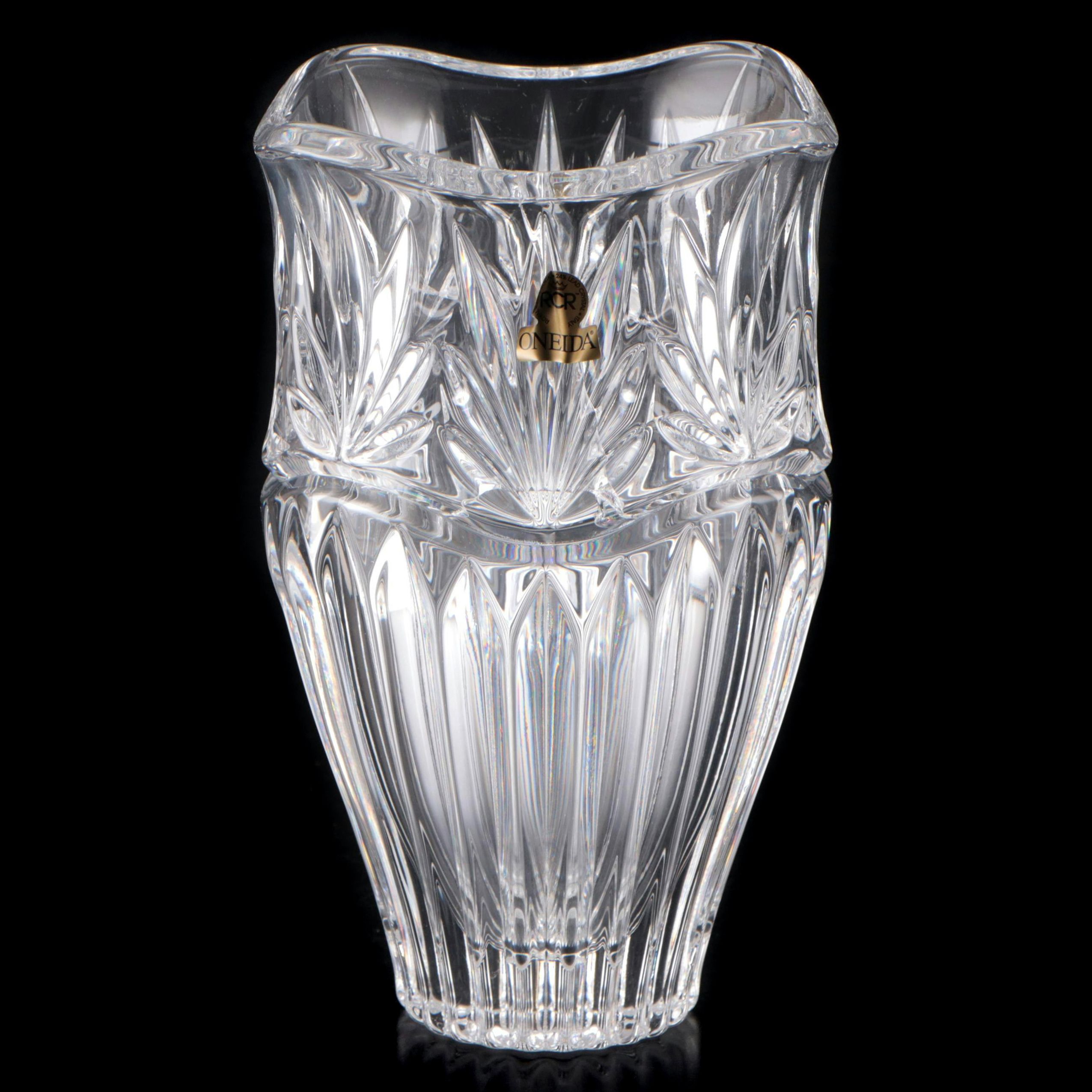 Oneida "Nobilis" Crystal Vase with Original Box