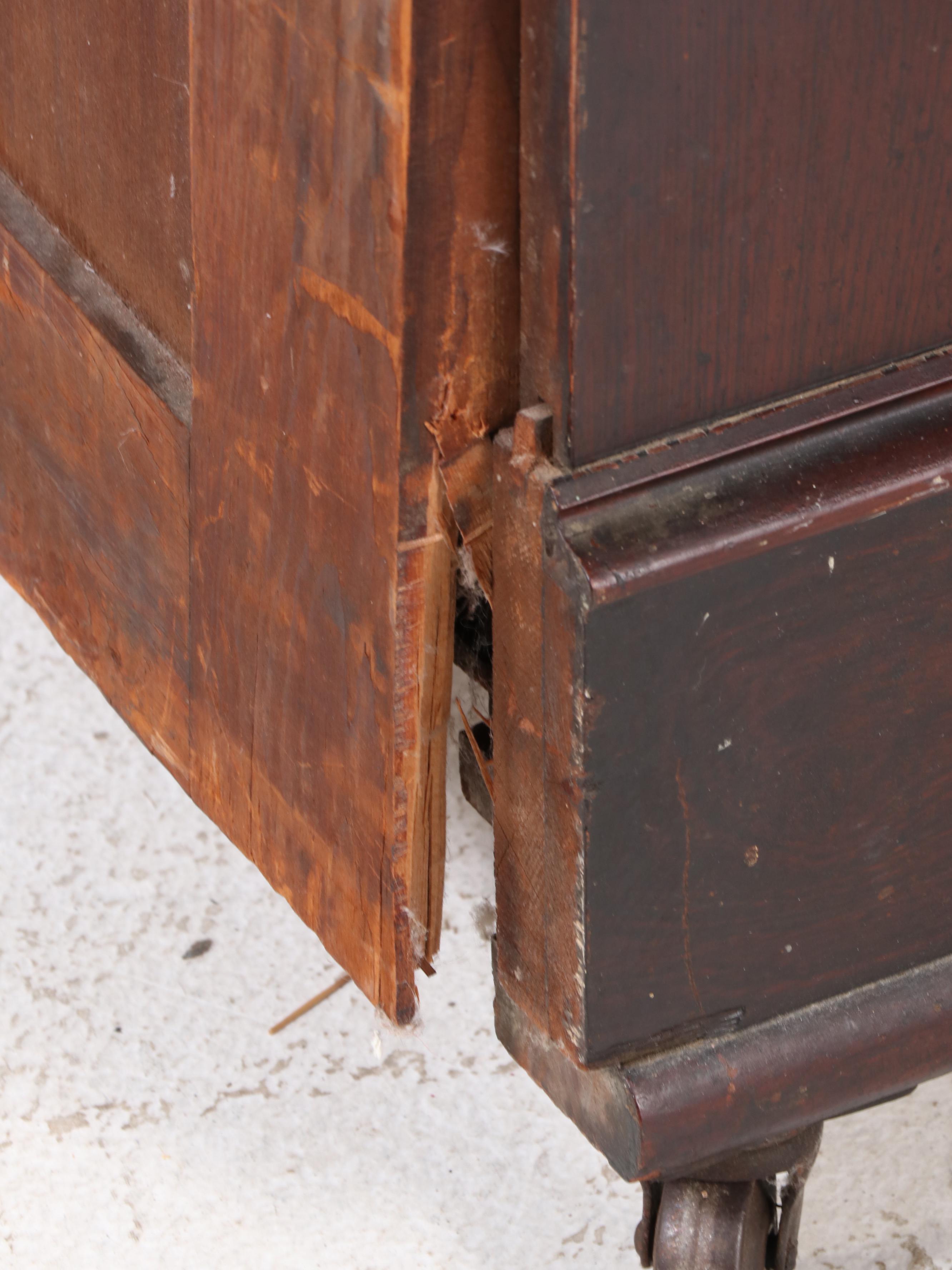 Victorian Marble Top Mahogany Four-Drawer Chest, 19th Century