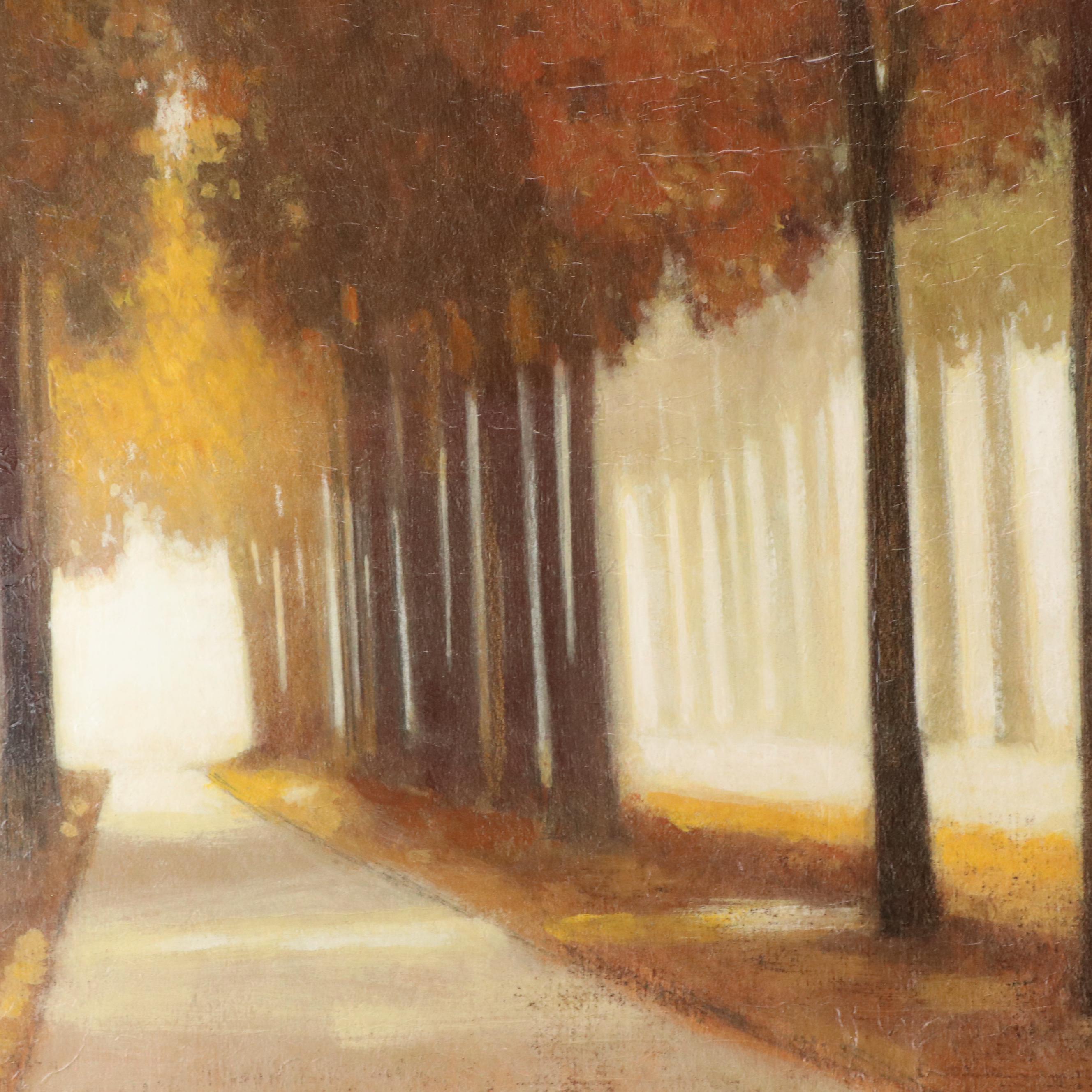 Embellished Giclée After Norman Wyatt Jr. "Autumn Stroll"