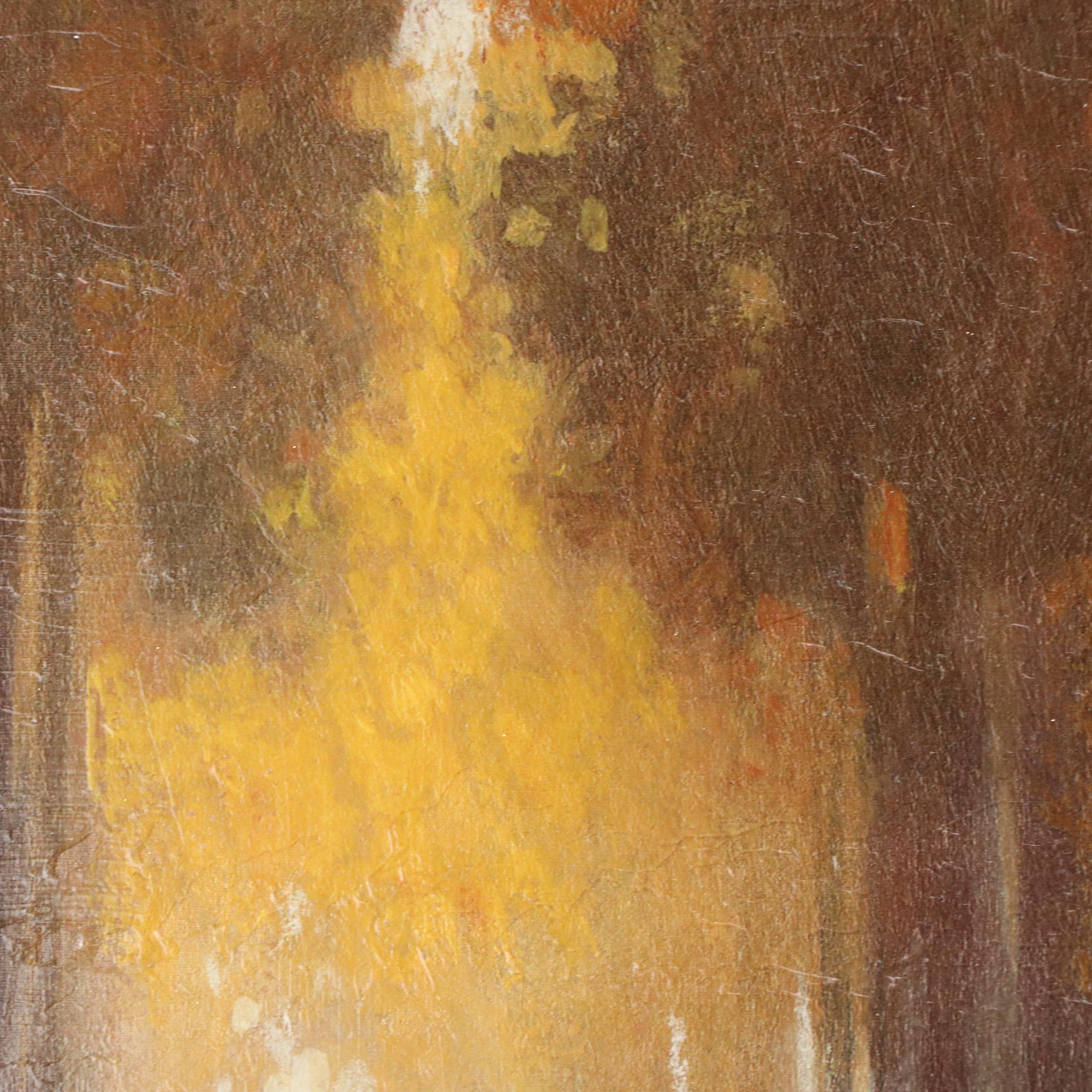 Embellished Giclée After Norman Wyatt Jr. "Autumn Stroll"