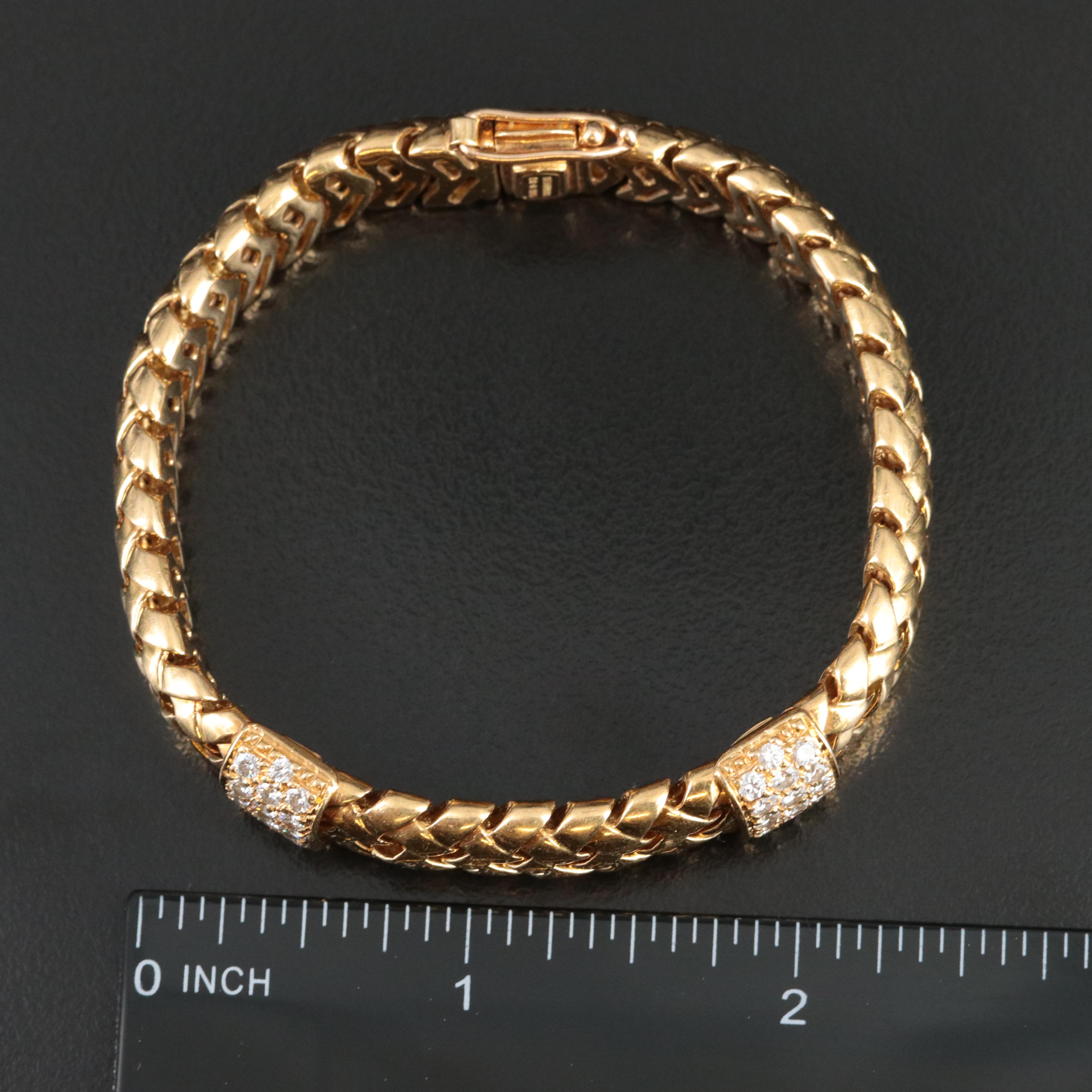 Tiffany & Co. Vannerie 18K 1.94 CTW Diamond Station Bracelet
