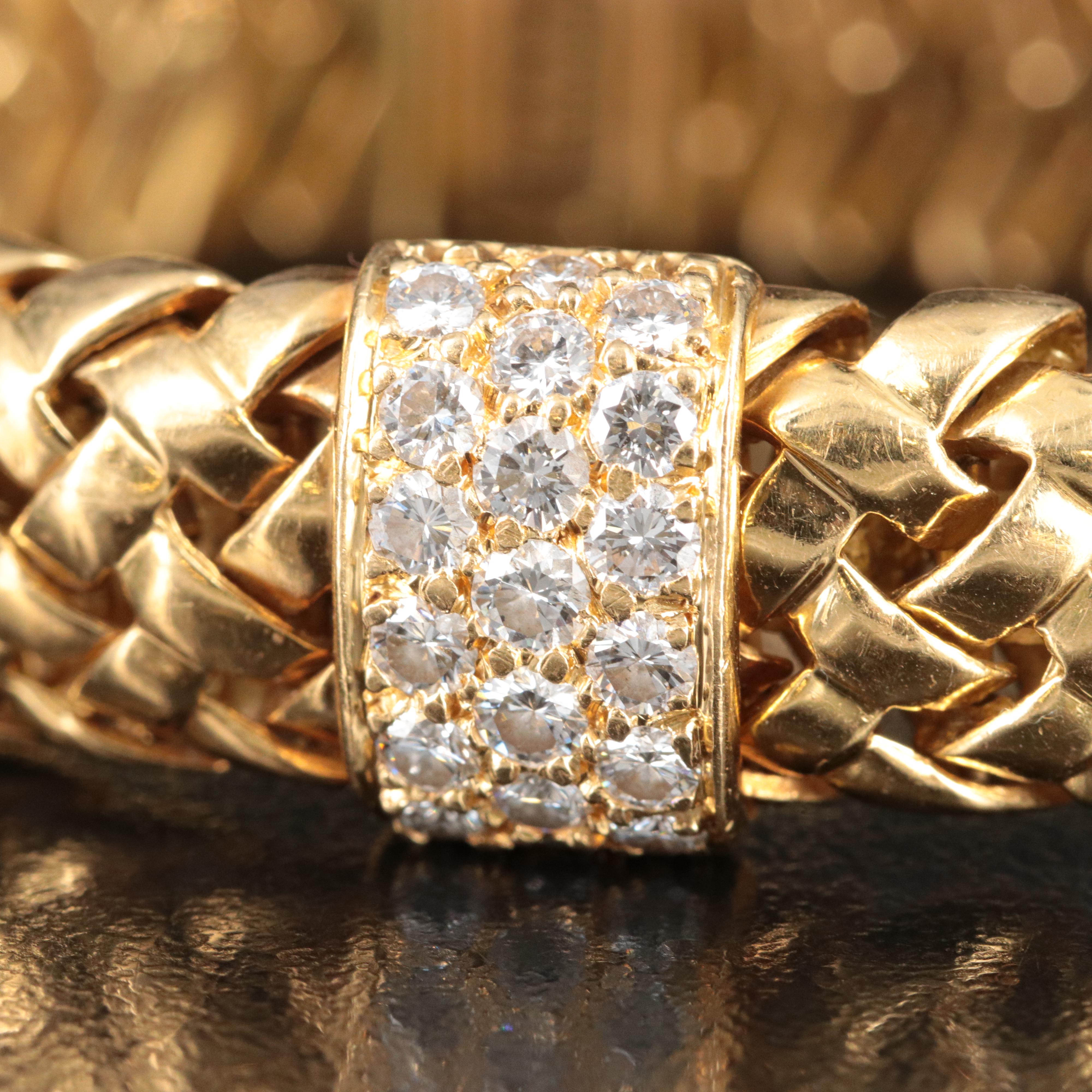 Tiffany & Co. Vannerie 18K 1.94 CTW Diamond Station Bracelet