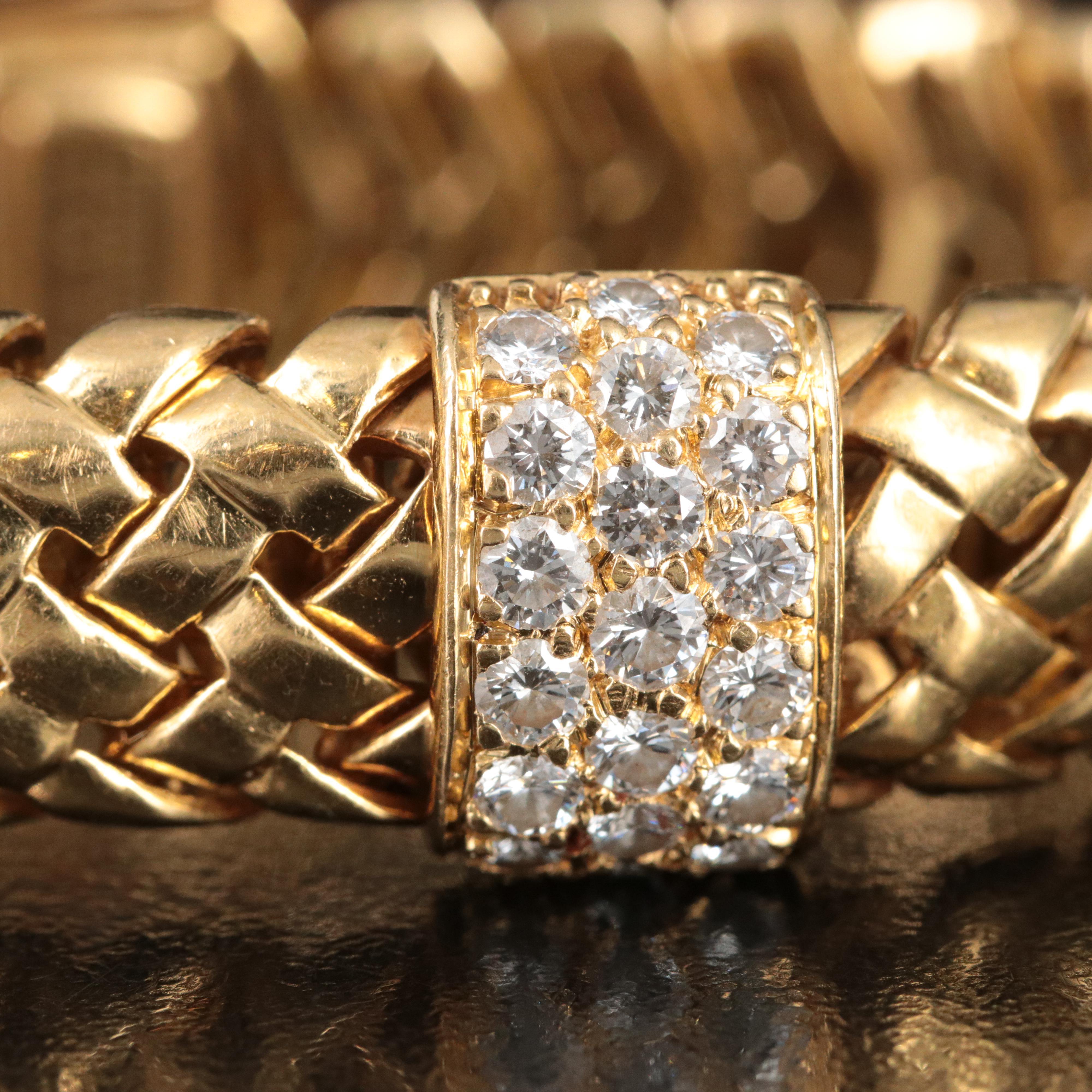 Tiffany & Co. Vannerie 18K 1.94 CTW Diamond Station Bracelet