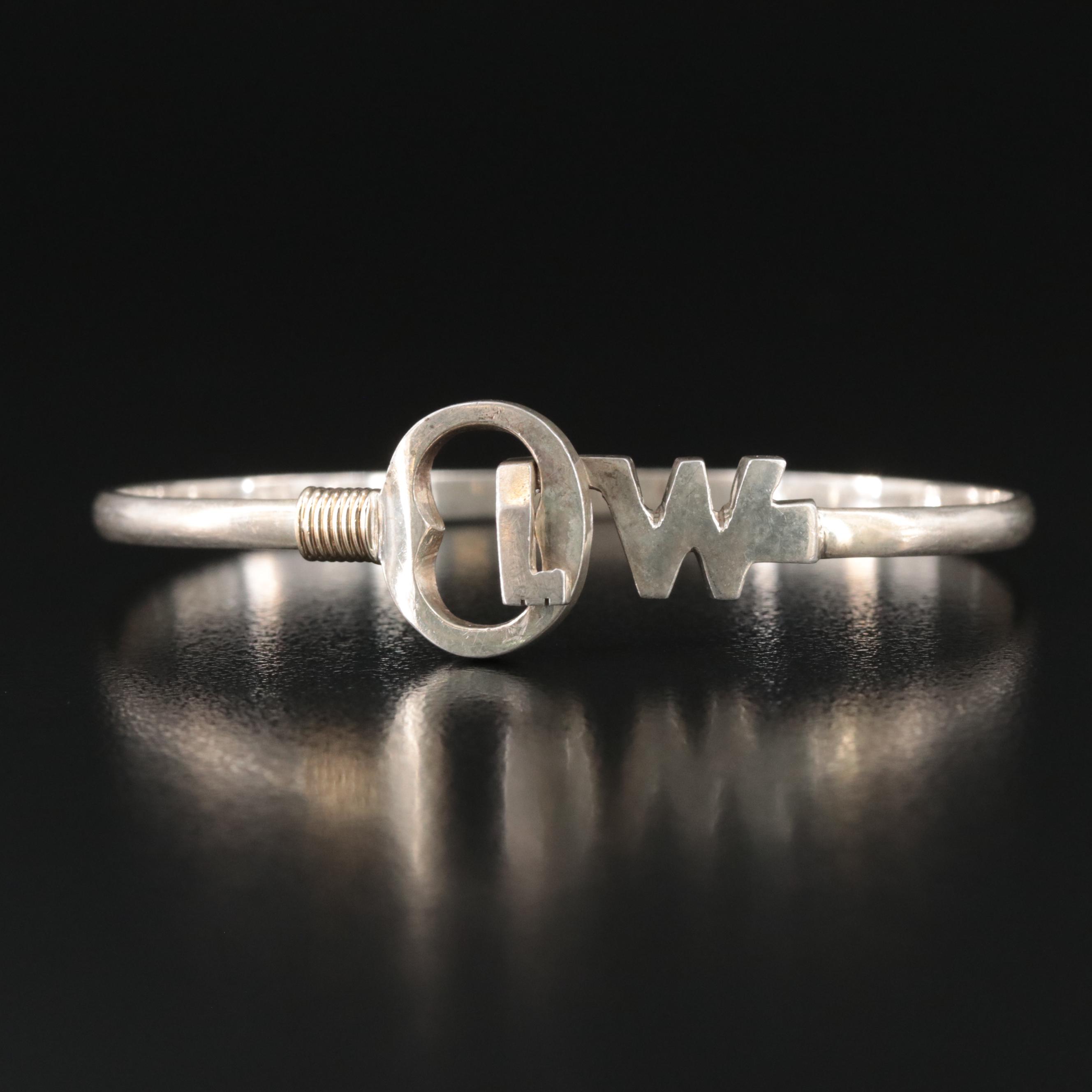 Sterling Lock and Key Bangle