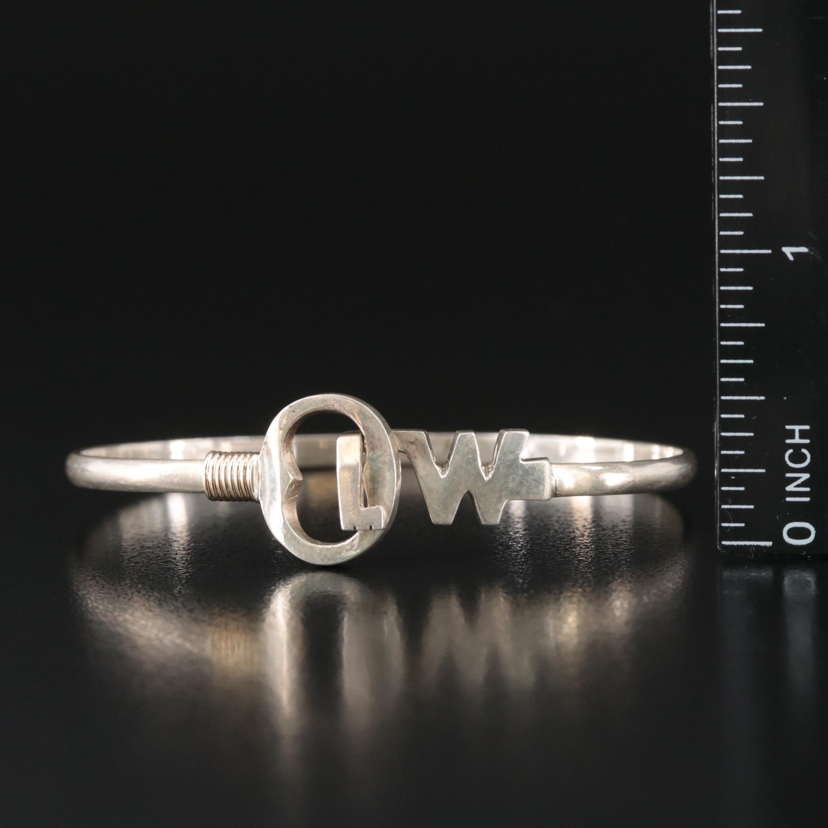 Sterling Lock and Key Bangle