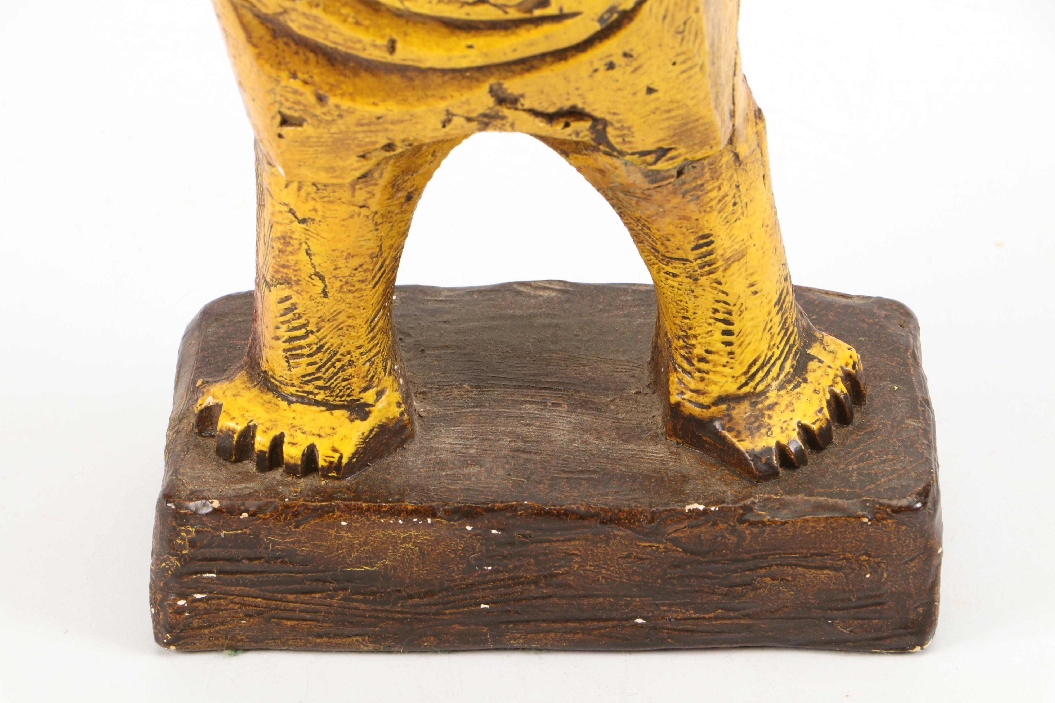 Morning Stretch Yellow Plaster Figurine by Jaru