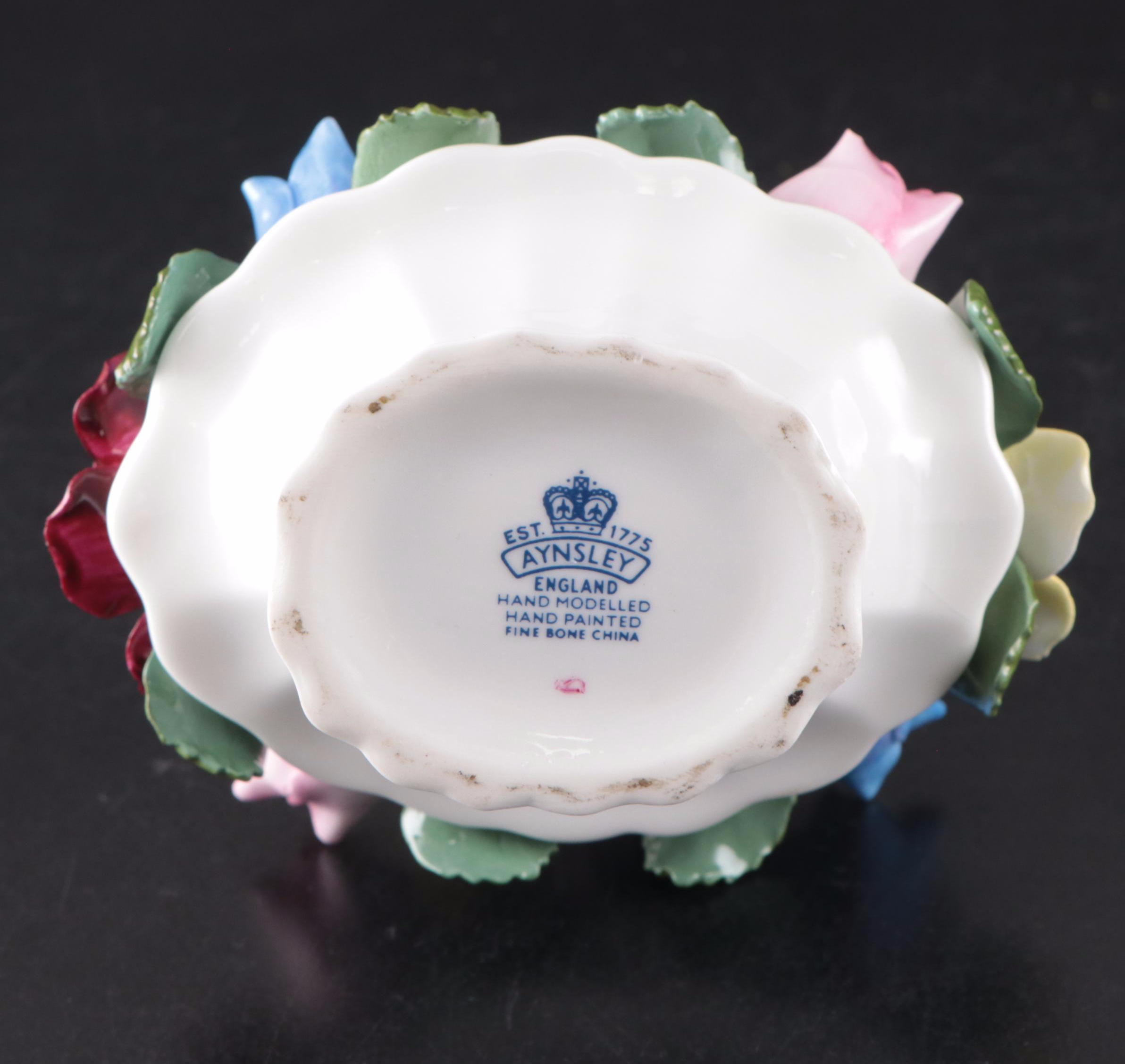 Aynsley "May Tulip" Bone China Figurine with More Ceramic Figurines