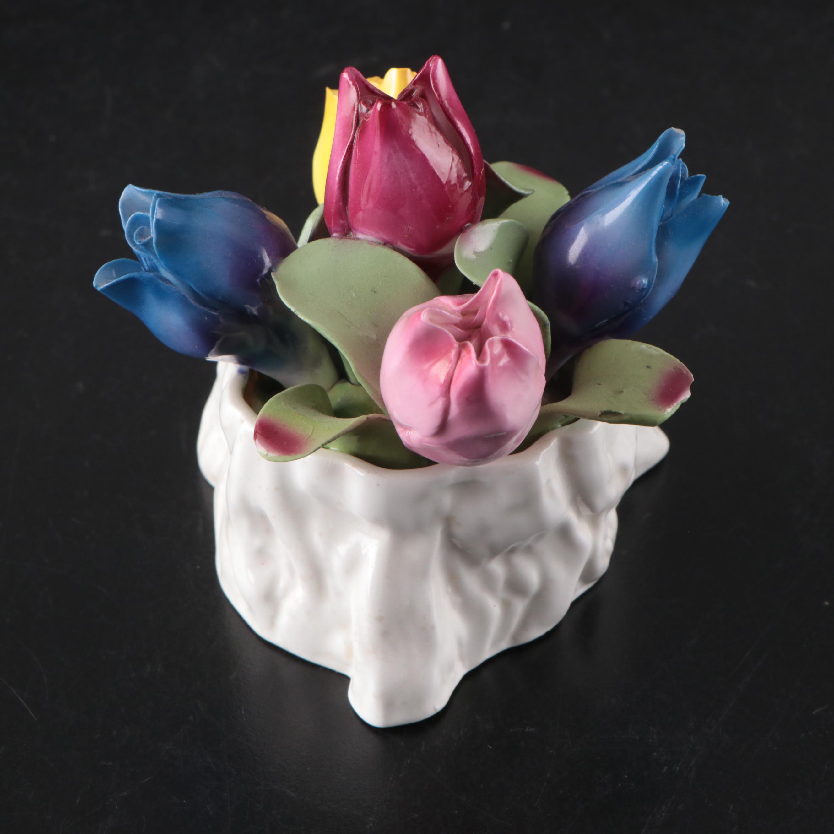 Aynsley "May Tulip" Bone China Figurine with More Ceramic Figurines