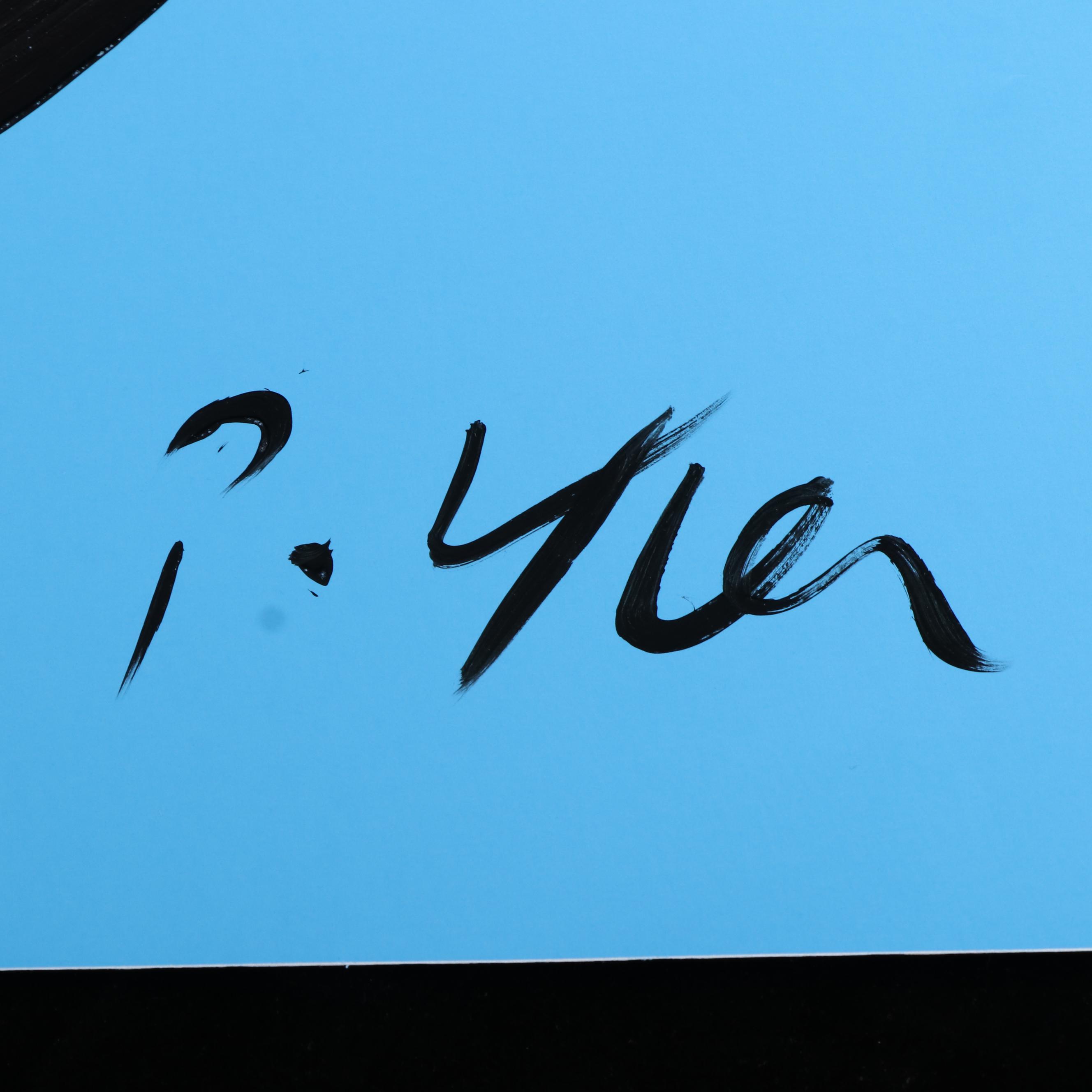 Peter Keil Abstract Acrylic Portrait Painting, Late 20th Century