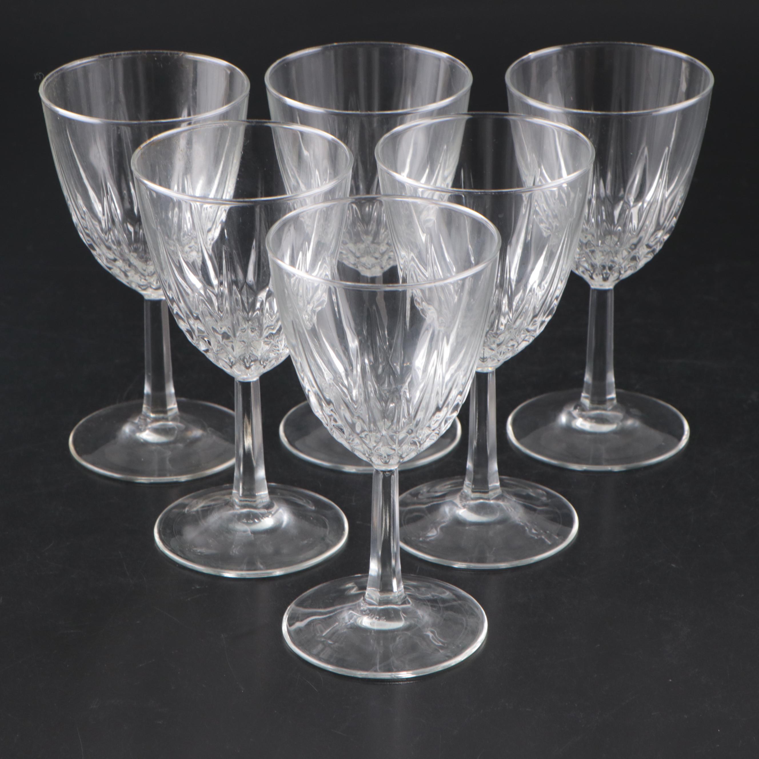 Cristal d'Arques-Durand "Chateaudun" Glass Water Goblets with More
