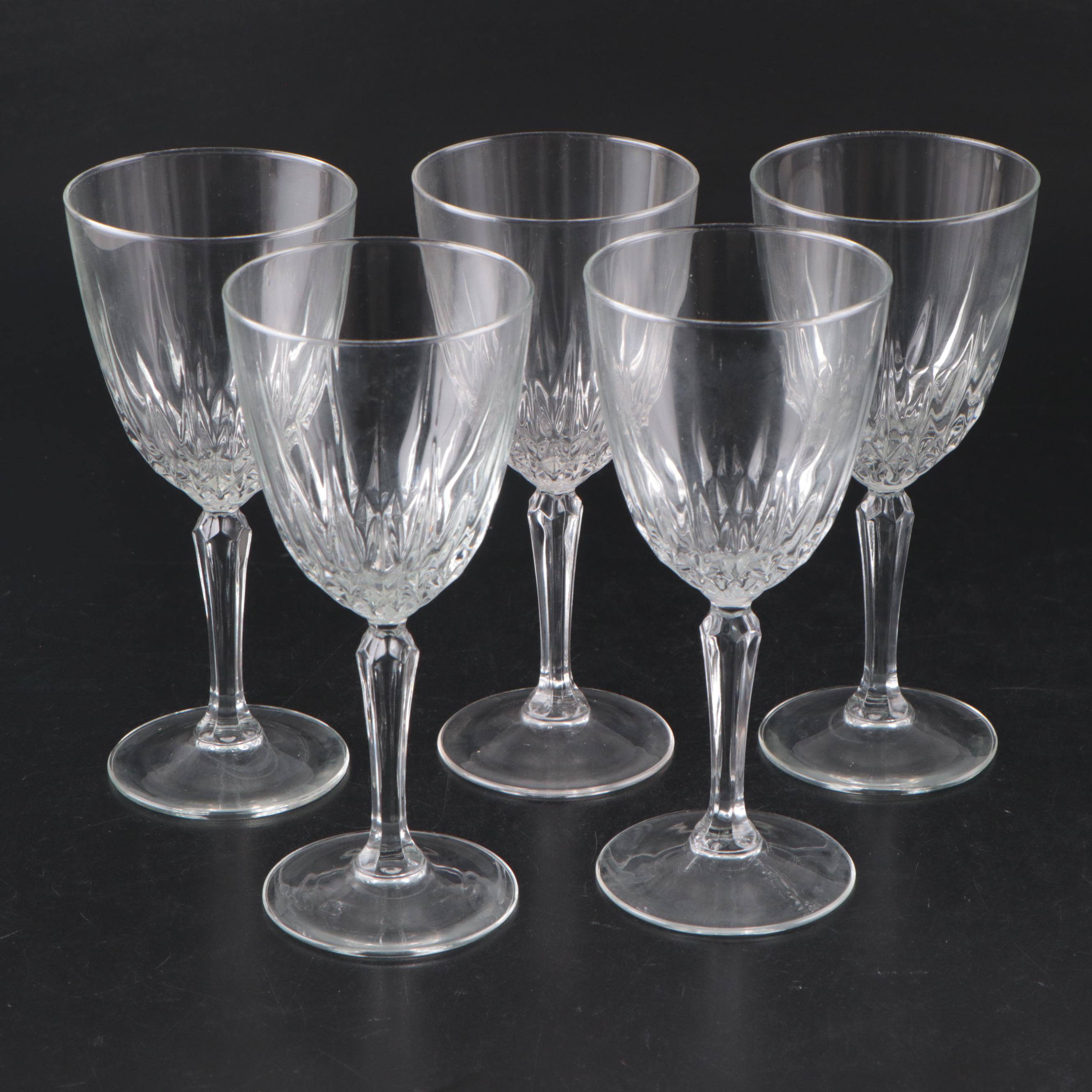 Cristal d'Arques-Durand "Chateaudun" Glass Water Goblets with More