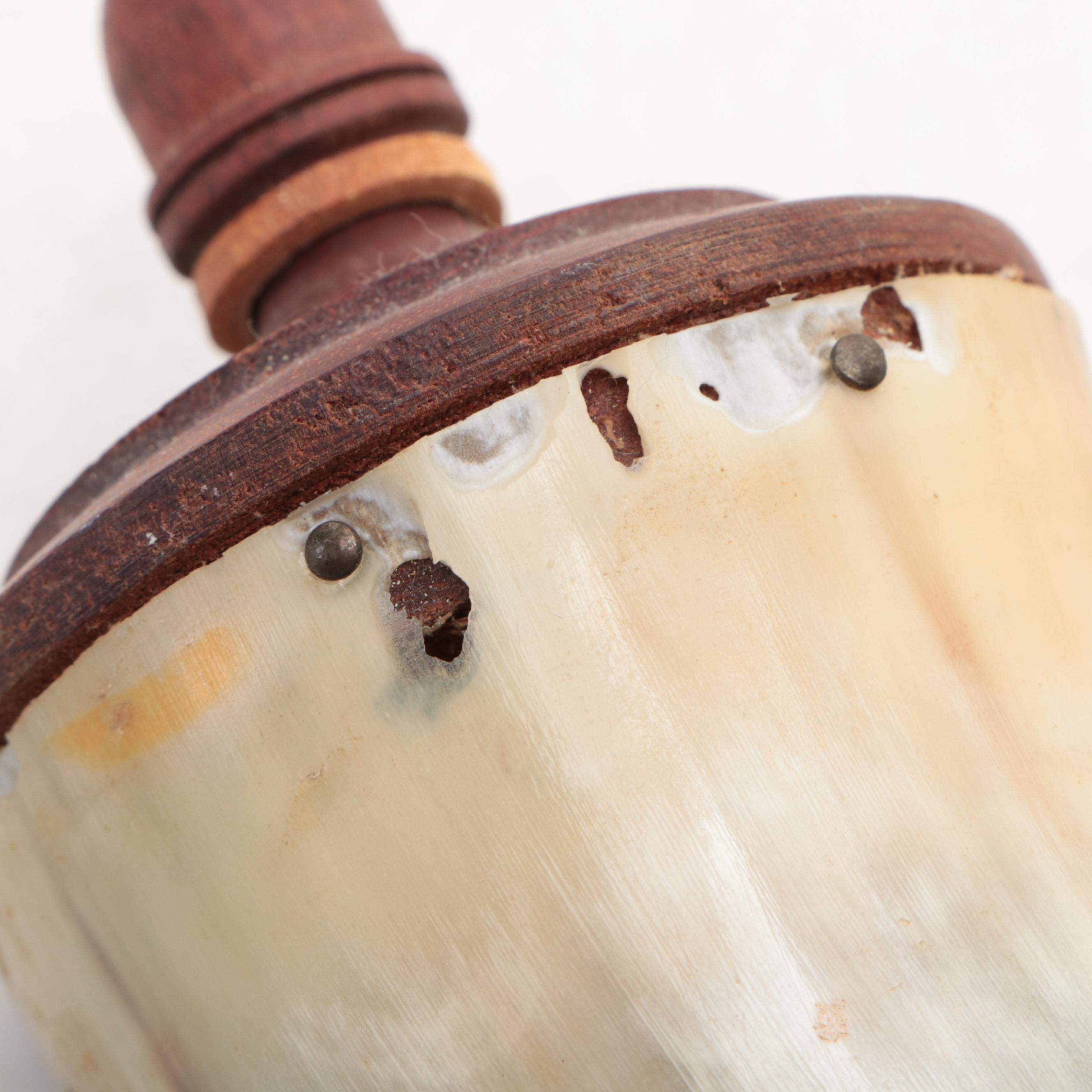 Powder Horn with Finished Wood Lid and Stopper